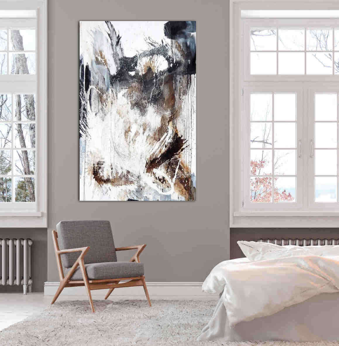 Kraftvolle Eleganz - Ein einzigartiges Kunstwerk in XXL-Format Abstrakte Bilder & moderne Auftragsmalerei, abstrakte große bilder online kaufen, Auftrags Malere