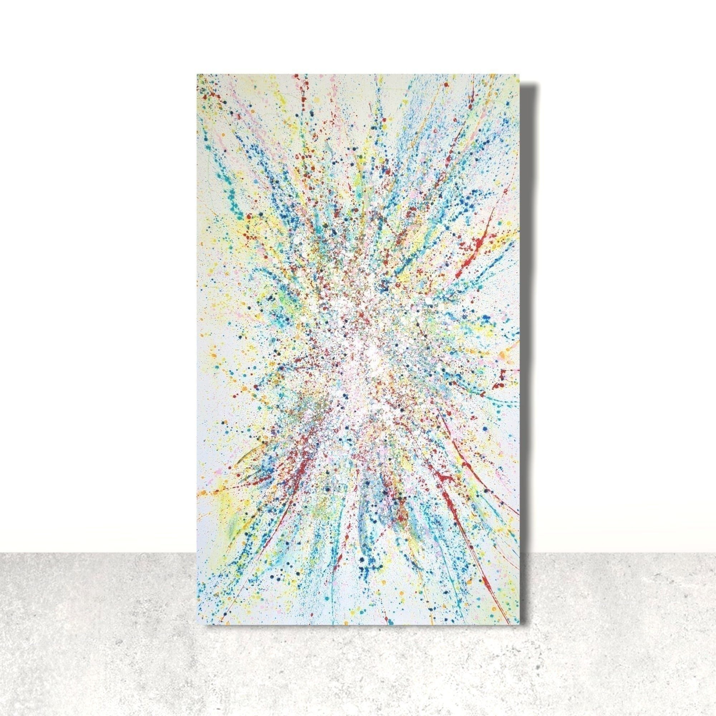 VORHANDEN / abstraktes gesprenkeltes acrylbild modern abstract art 220 x 130 cm Abstrakte Bilder & moderne Auftragsmalerei, abstrakte große bilder online kaufen, Auftrags Malere