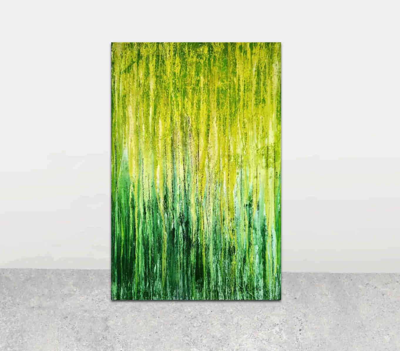 True colors / 100 x 100 cm / grün, True colors / 100 x 160 cm / grün, True colors / 140 x 140 cm / grün, True colors / 160 x 160 cm / grün abstrakte acrylbilder auf leinwand