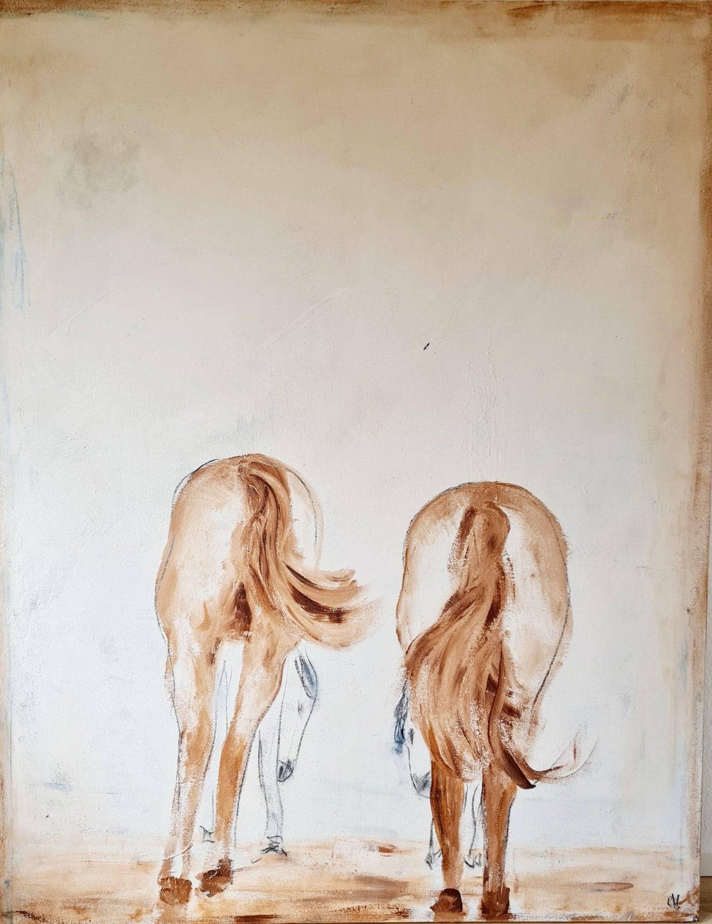 Elterliche Fürsorge / 190 x 150 cm / braun abstrakte acrylbilder auf leinwand