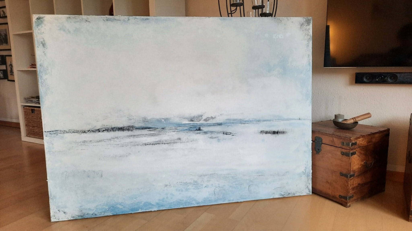 Landschaftsbild als Auftrag - Kunst zum Hineinträumen Abstrakte Bilder & moderne Auftragsmalerei, abstrakte große bilder online kaufen, Auftrags Malere