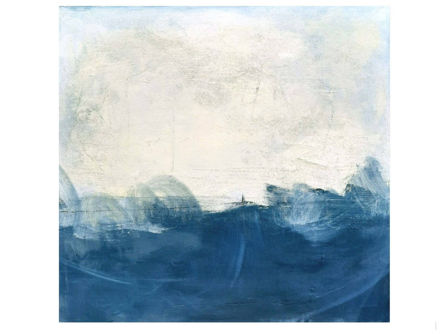 Stürmische Zeiten / 100 x 100 cm / blau, Stürmische Zeiten / 120 x 120 cm / blau, Stürmische Zeiten / 160 x 160 cm / blau abstrakte acrylbilder auf leinwand