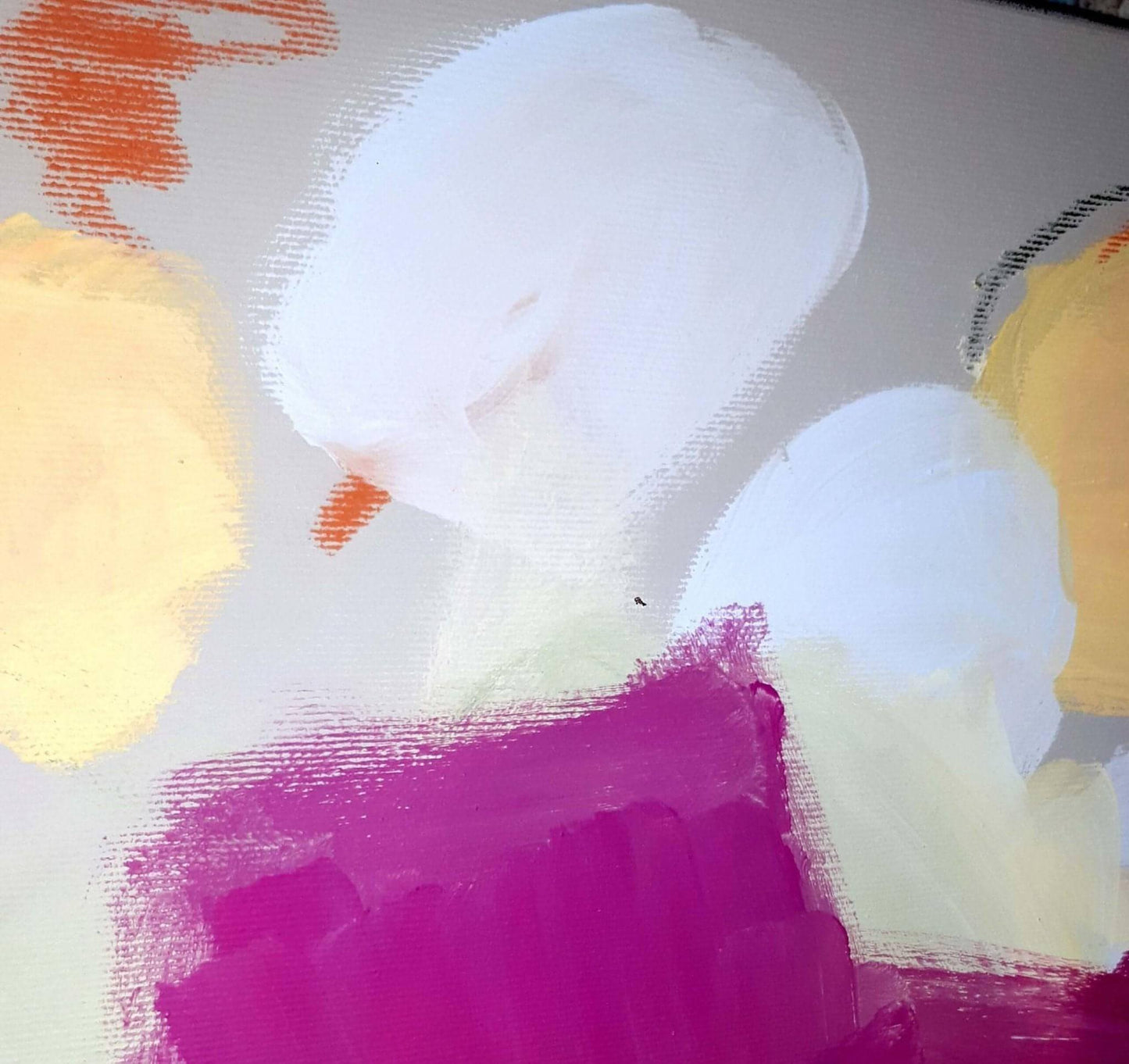 vorhandenes Unikat: Wettersessel / 60 x 40 cm / lila abstrakte acrylbilder auf leinwand
