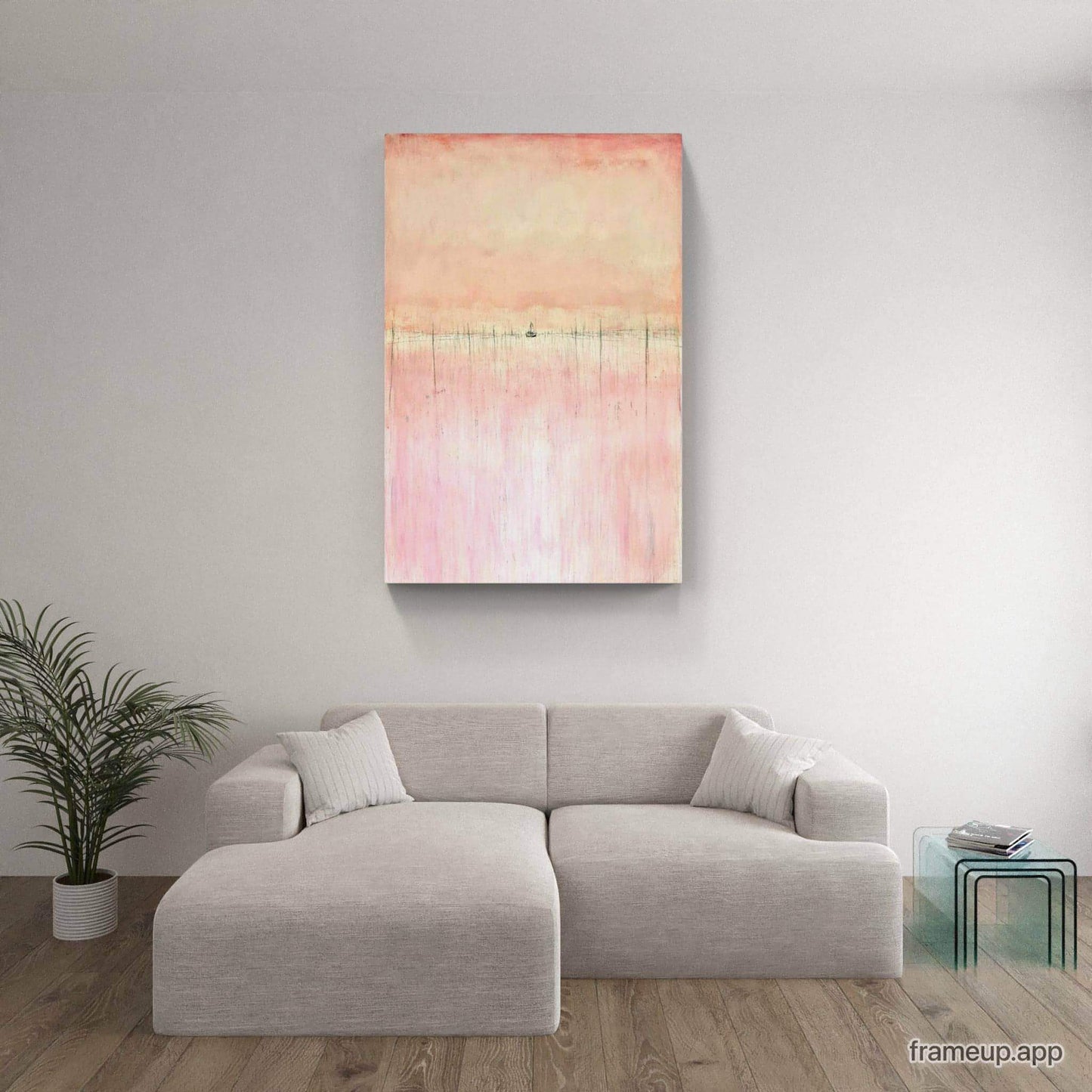 Abstraktes Kunstwerk in Rosa, 120 x 180 cm - Nur einmal vorhanden! Abstrakte Bilder & moderne Auftragsmalerei, abstrakte große bilder online kaufen, Auftrags Malere