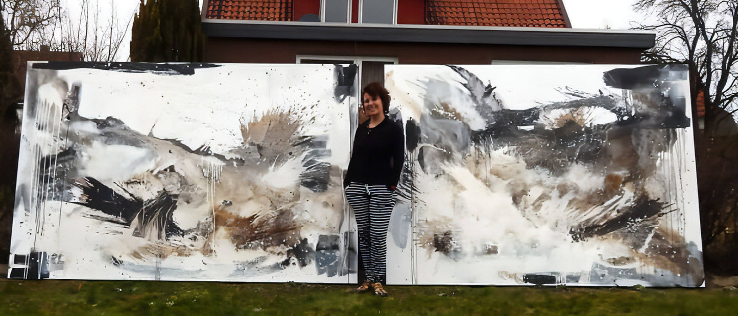 Kraftvolle Eleganz - Ein einzigartiges Kunstwerk in XXL-Format Abstrakte Bilder & moderne Auftragsmalerei, abstrakte große bilder online kaufen, Auftrags Malere
