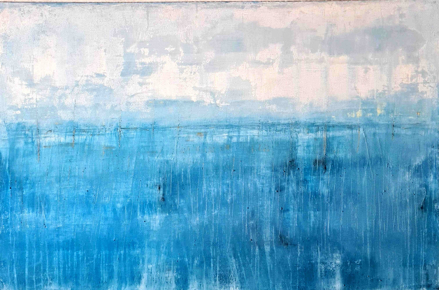 Kälteeinbruch / 150 x 100 cm / blau Kunst