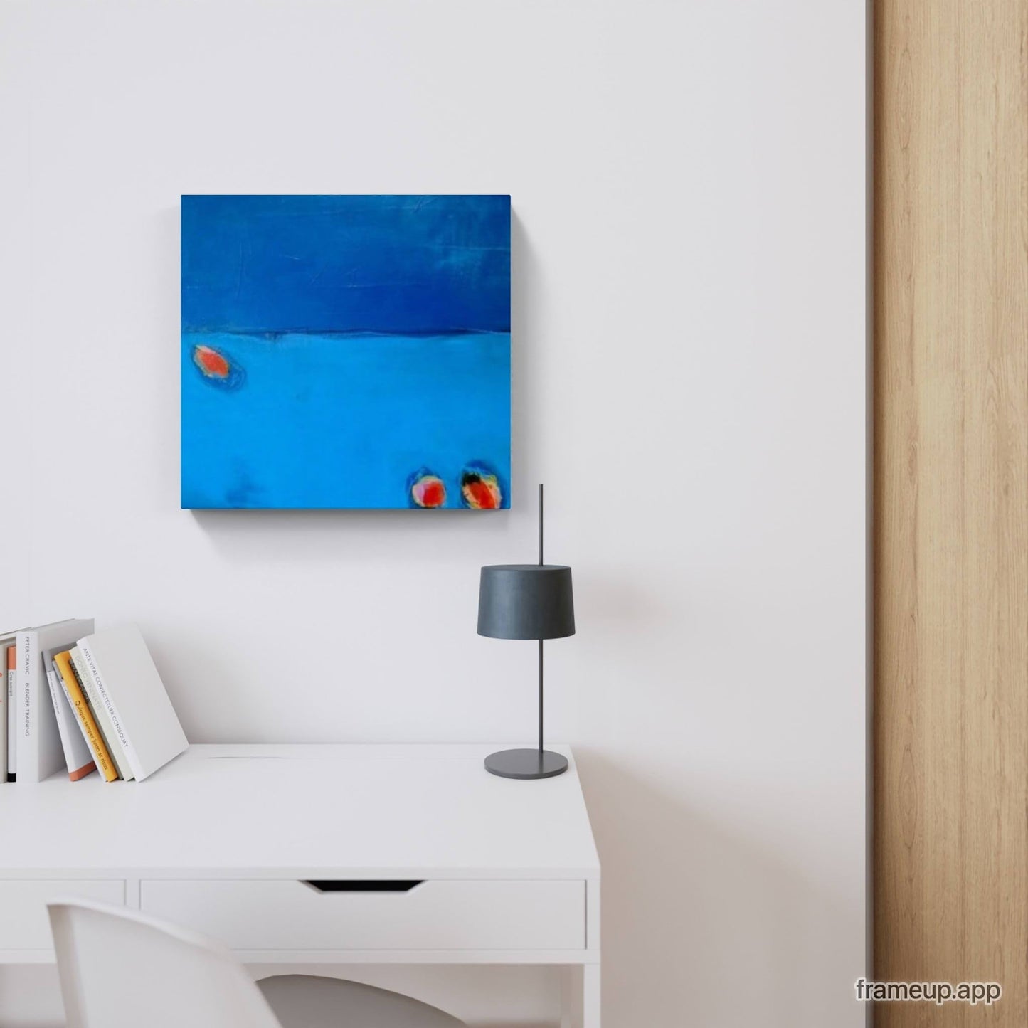 Winterruhe / 60 x 60 cm / blau, Winterruhe / 120 x 120 cm / blau, Winterruhe / 120 x 200 cm / blau abstrakte acrylbilder auf leinwand