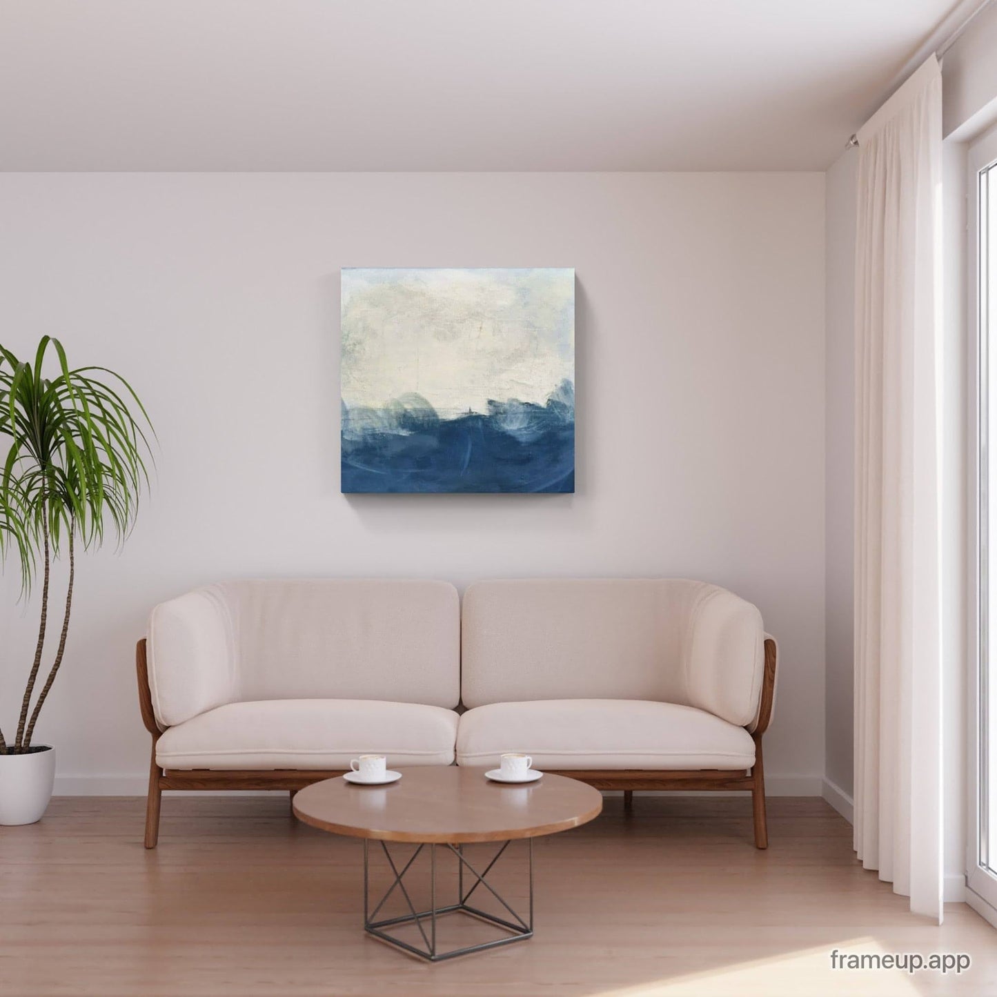 Stürmische Zeiten / 100 x 100 cm / blau, Stürmische Zeiten / 120 x 120 cm / blau, Stürmische Zeiten / 160 x 160 cm / blau abstrakte acrylbilder auf leinwand