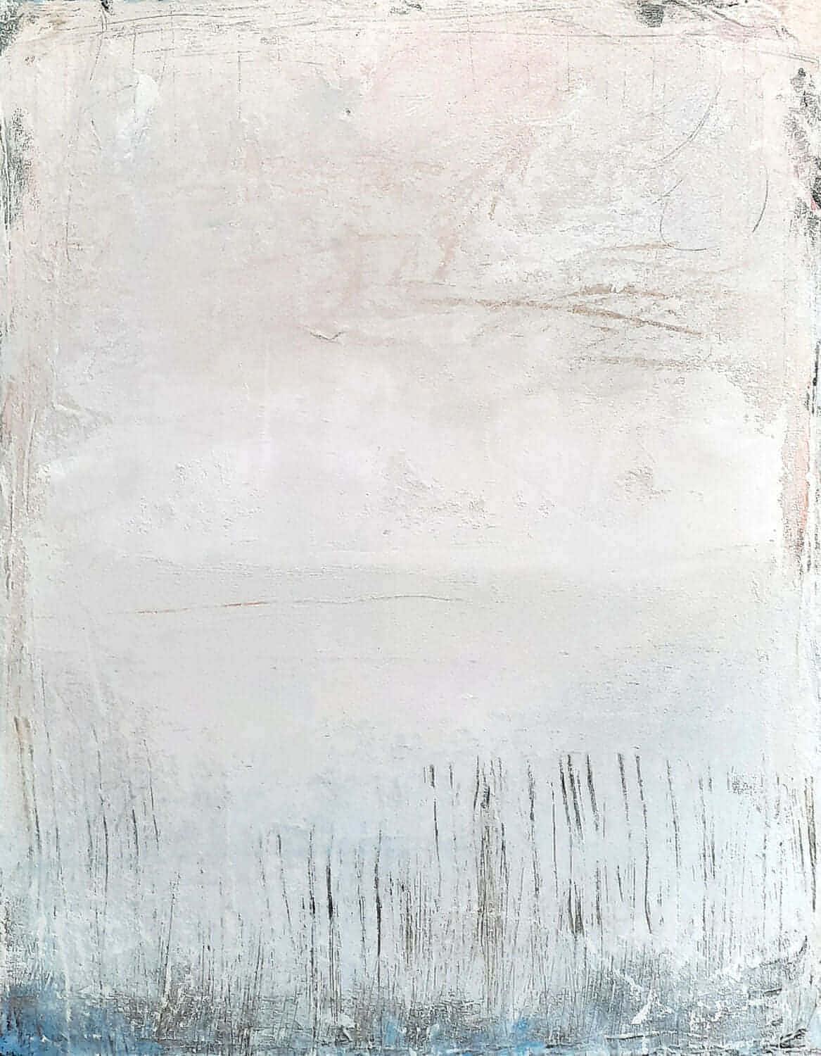 Individuelles Kunstwerk: Auftragsmalerei in zartem Weiß und Blau Abstrakte Bilder & moderne Auftragsmalerei, abstrakte große bilder online kaufen, Auftrags Malere