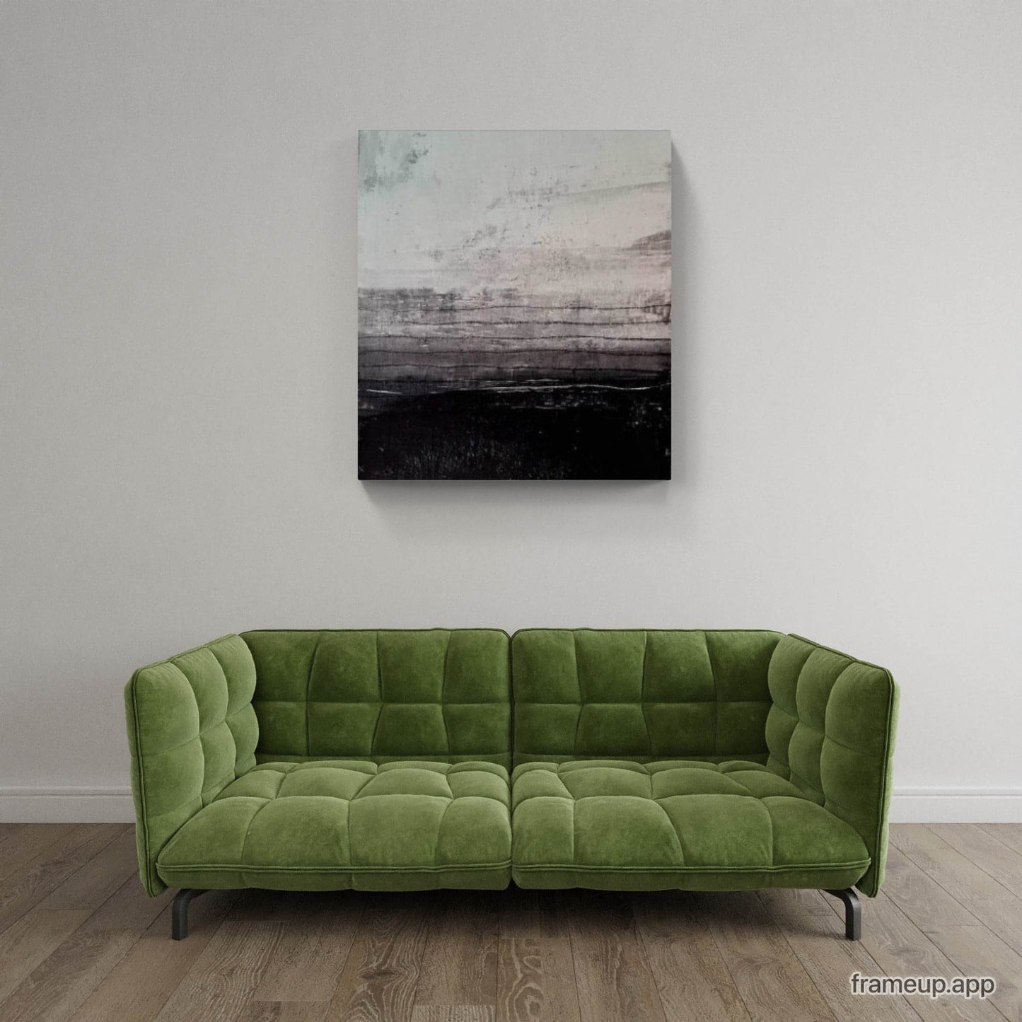schwarzweißes Abstraktes Gemälde "Zwei Seiten (2)" aus regionalen Hölzern mit minimalistischem Design Abstrakte Bilder & moderne Auftragsmalerei, abstrakte große bilder online kaufen, Auftrags Malere