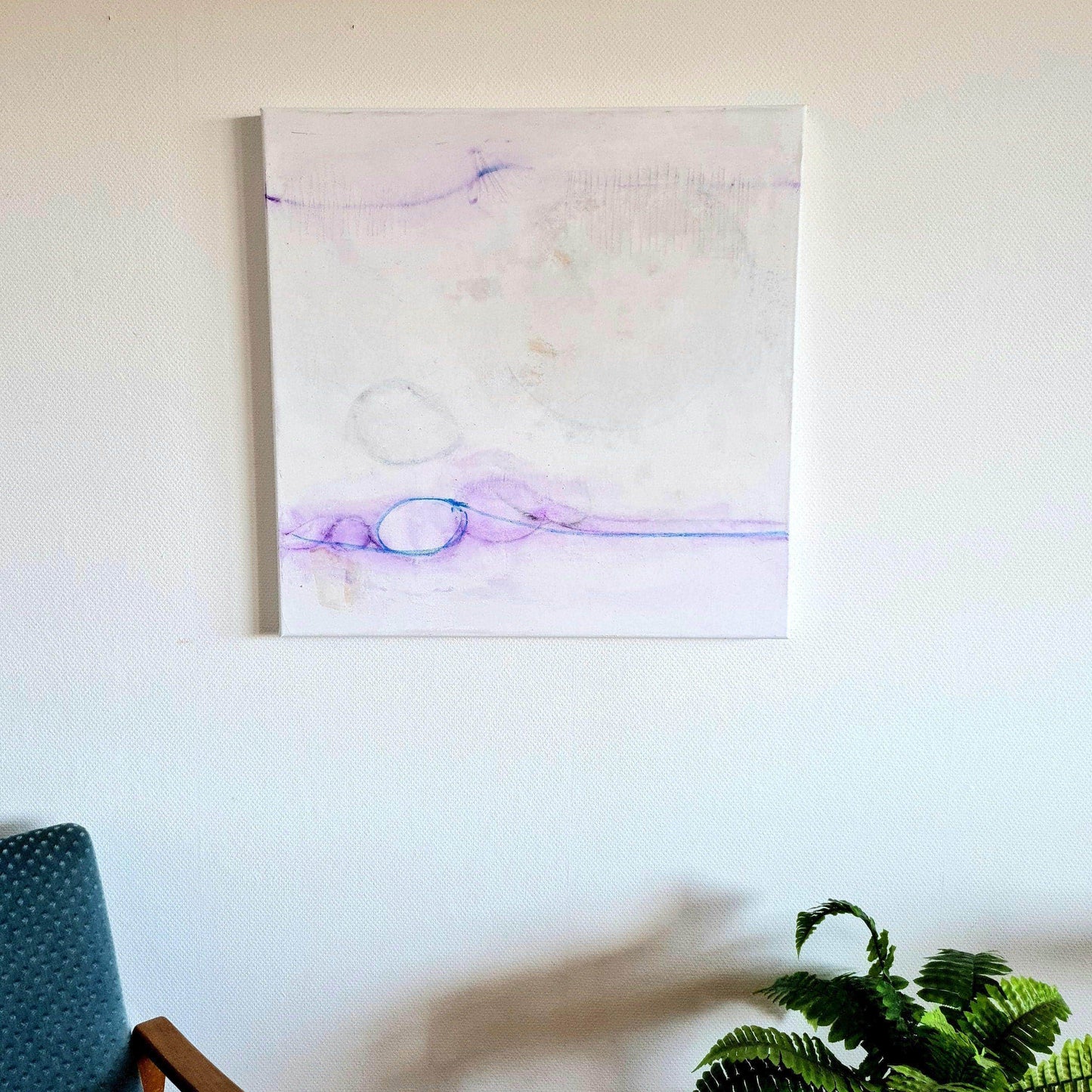 Sommeranfang in abstraktem Weiß: Acrylbild als individueller Auftrag Abstrakte Bilder & moderne Auftragsmalerei, abstrakte große bilder online kaufen, Auftrags Malere