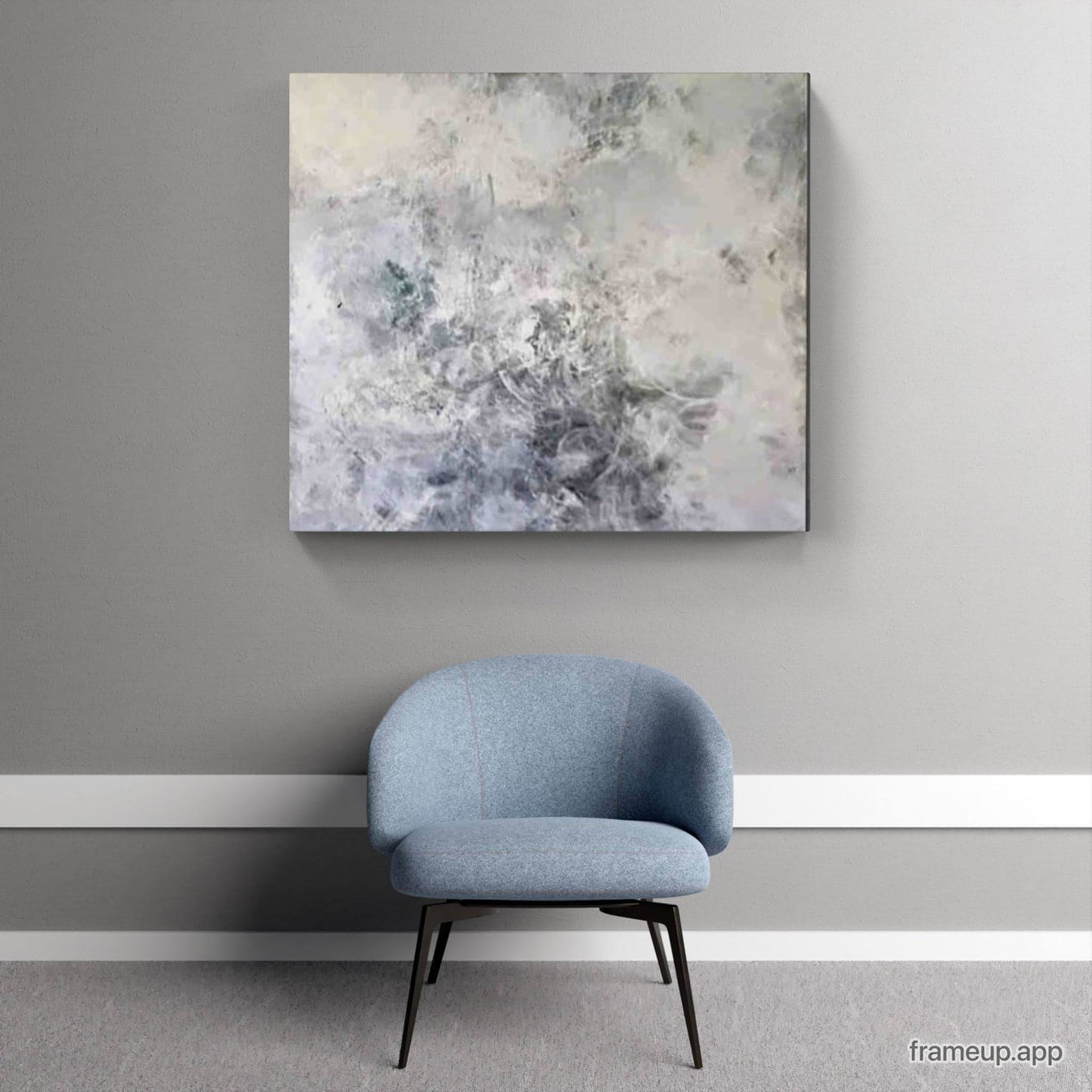 120 x 120 cm / Wolkenhaft / weiss, 140 x 140 cm / Wolkenhaft / weiss, 160 x 160 cm / Wolkenhaft / weiss, 180 x 180 cm / Wolkenhaft / weiss abstrakte acrylbilder auf leinwand