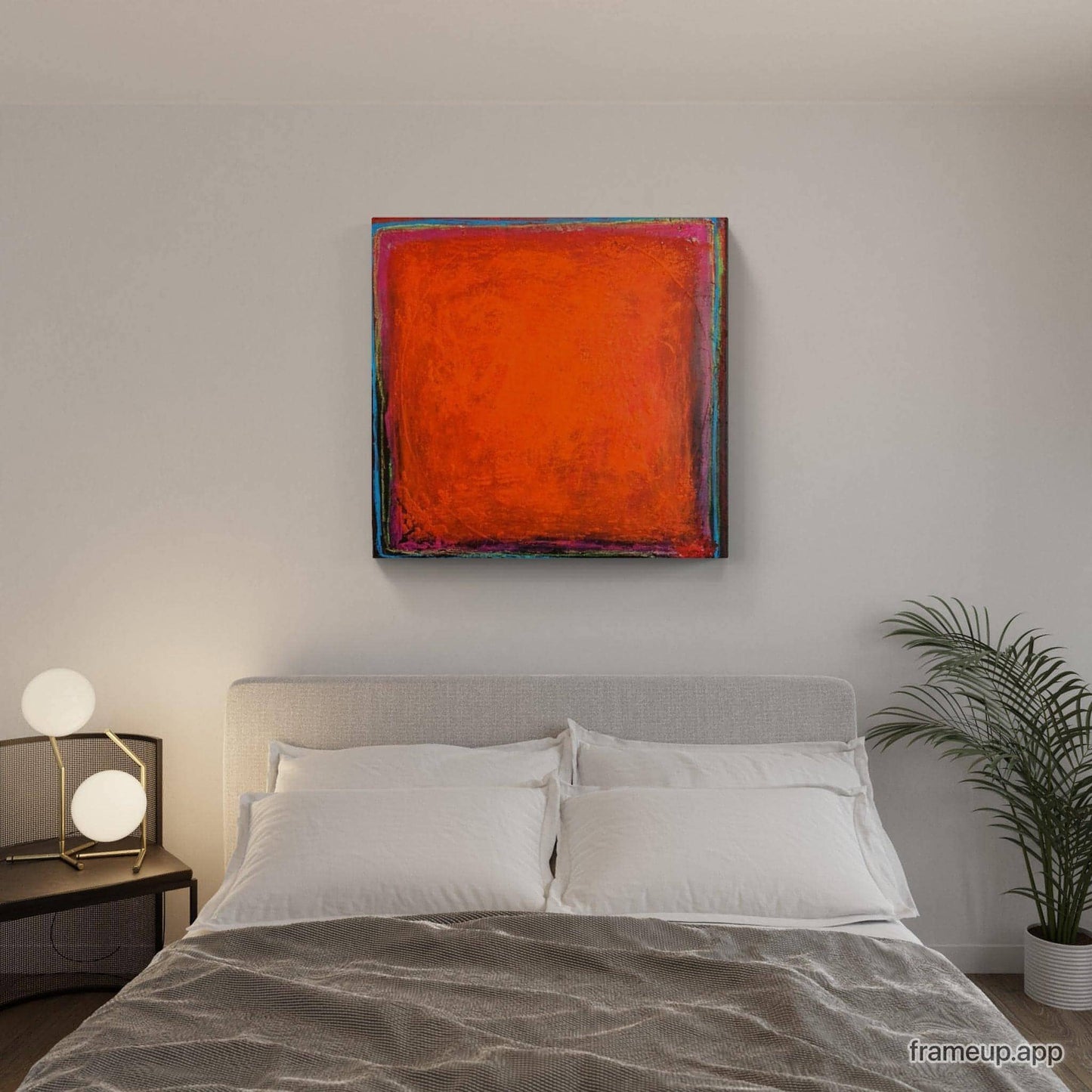 Kräftige Farben und Lebenslinien: Unikat aus dem Atelier in Rot, Orange und Schwarz Abstrakte Bilder & moderne Auftragsmalerei, abstrakte große bilder online kaufen, Auftrags Malere