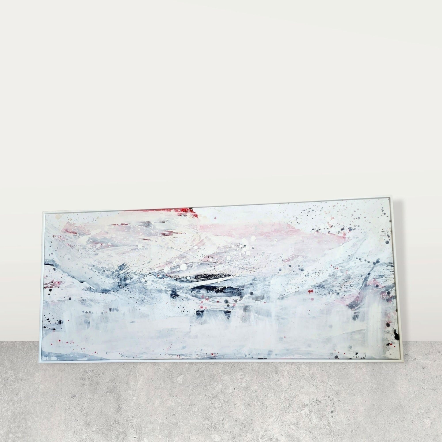VORHANDEN / weisses bild inkl. Schattenfugenrahmen - modern art Abstrakte Bilder & moderne Auftragsmalerei, abstrakte große bilder online kaufen, Auftrags Malere