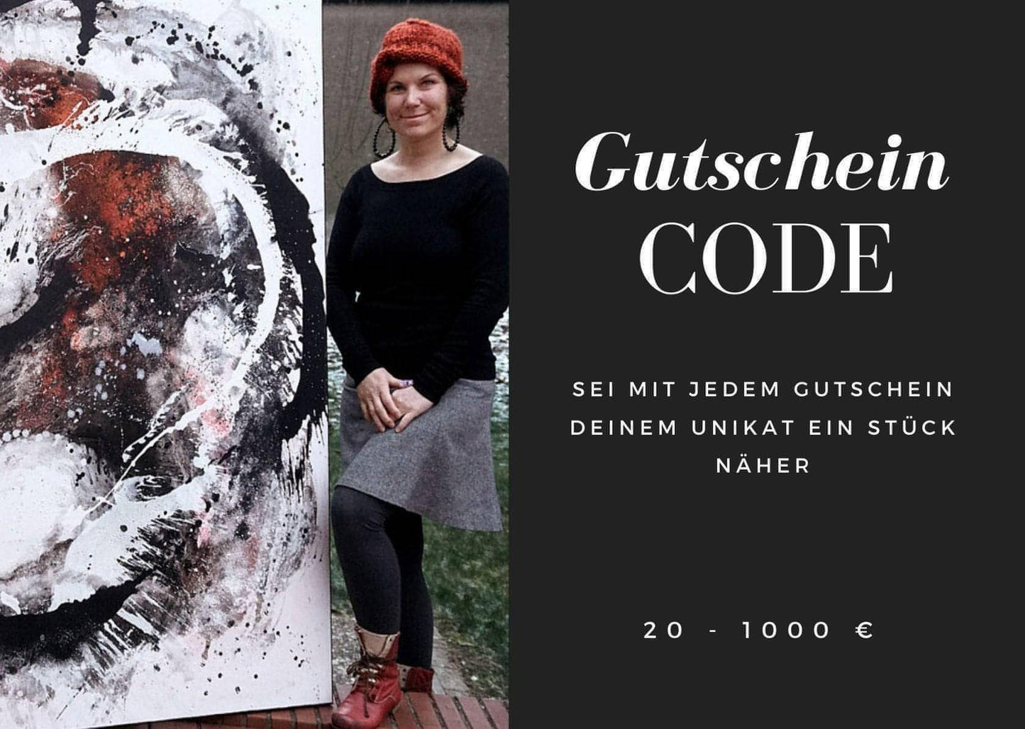 Geschenkgutschein als code zum Ausdrucken - Kurzfristig verschenken Abstrakte Bilder & moderne Auftragsmalerei, abstrakte große bilder online kaufen, Auftrags Malere
