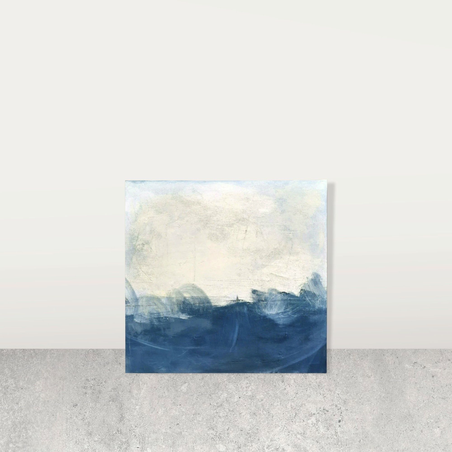 Stürmische Zeiten / 100 x 100 cm / blau, Stürmische Zeiten / 120 x 120 cm / blau, Stürmische Zeiten / 160 x 160 cm / blau abstrakte acrylbilder auf leinwand