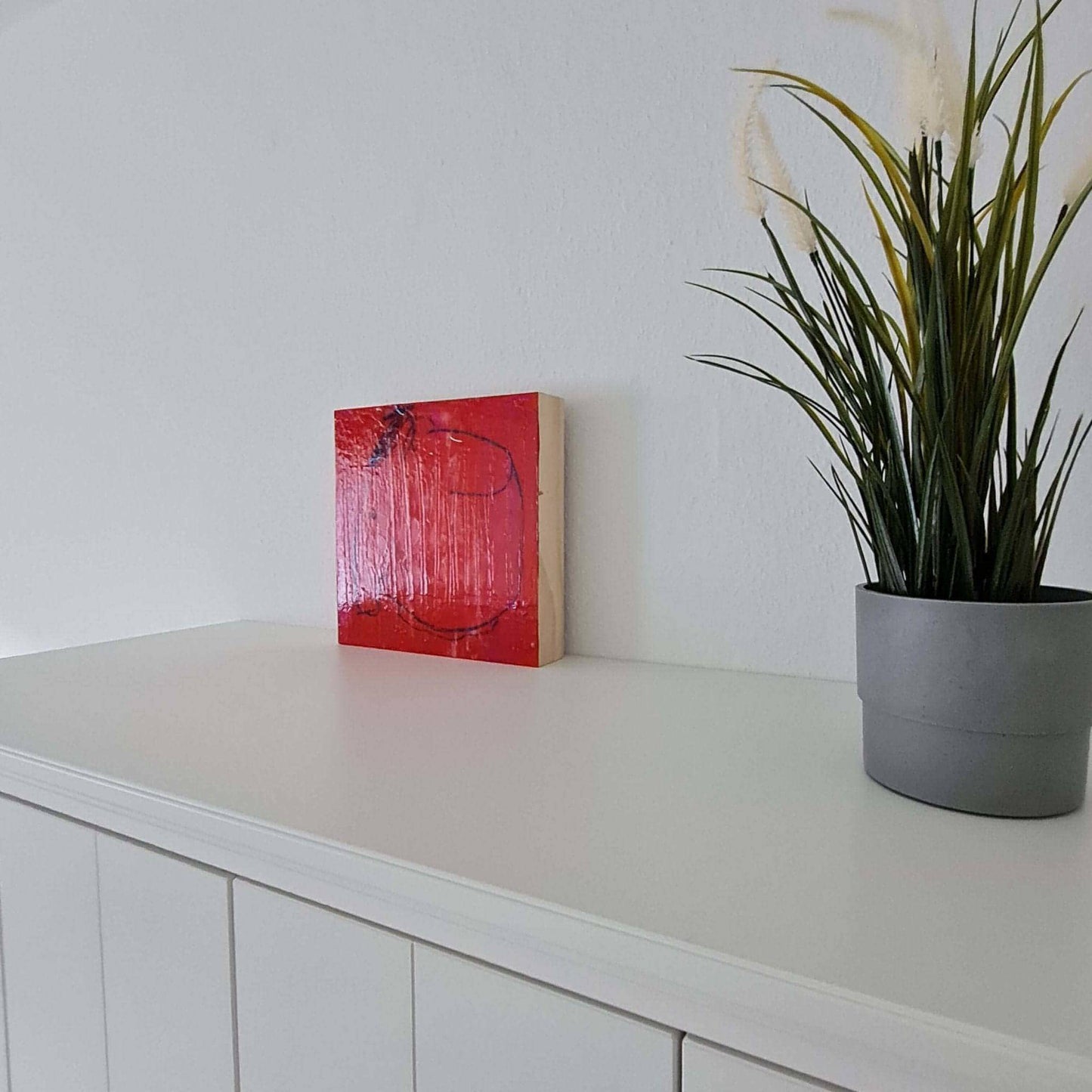 "Elefantenwitze" - Ein abstraktes Kunstwerk auf Holzkörper Abstrakte Bilder & moderne Auftragsmalerei, abstrakte große bilder online kaufen, Auftrags Malere