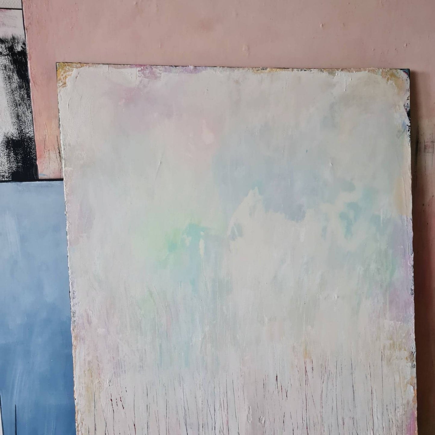 Bild in Pastell - nur einmal vorhanden - Zwei in einem Boot Abstrakte Bilder & moderne Auftragsmalerei, abstrakte große bilder online kaufen, Auftrags Malere