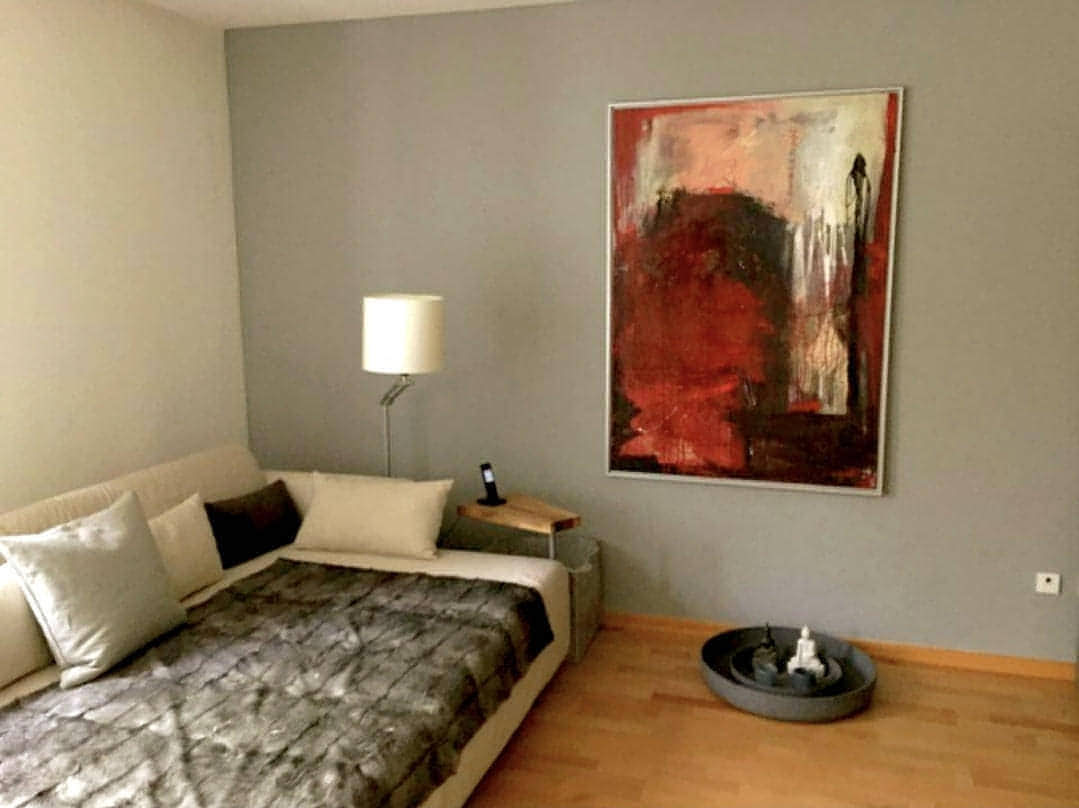 Abstraktes Bild in Schwarz-Rot - Ein Schrei nach Liebe (Song von den Ärzten) Abstrakte Bilder & moderne Auftragsmalerei, abstrakte große bilder online kaufen, Auftrags Malere