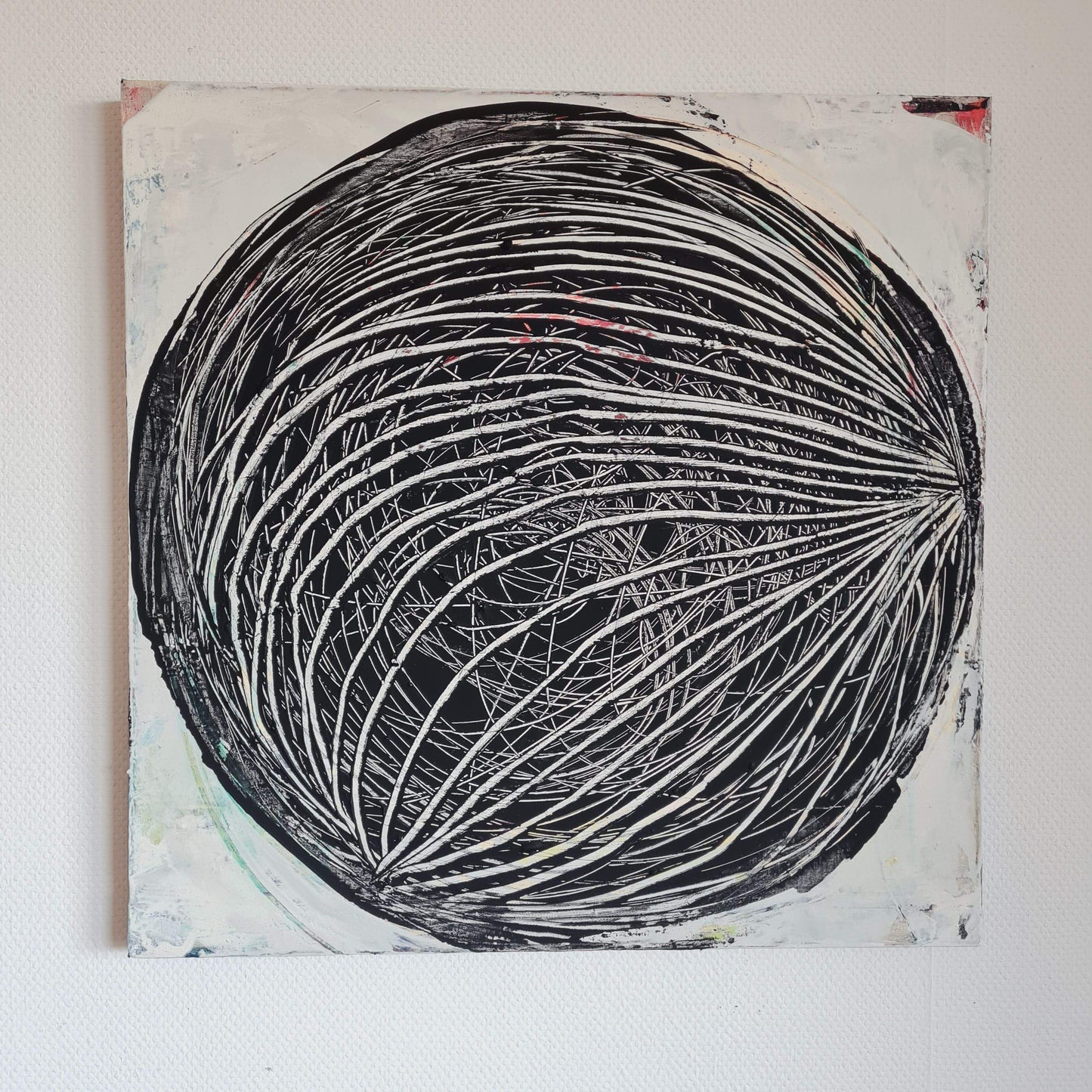 Minimalistisches Kunstwerk: Kraftvolle Kontraste in Schwarz-Weiß Abstrakte Bilder & moderne Auftragsmalerei, abstrakte große bilder online kaufen, Auftrags Malere
