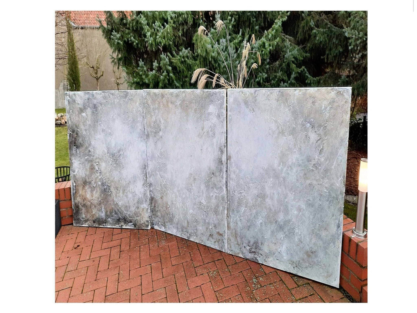 mit oder ohne Gold-metallictönen / 3 x 120 x 120 cm / Gold abstrakte acrylbilder auf leinwand
