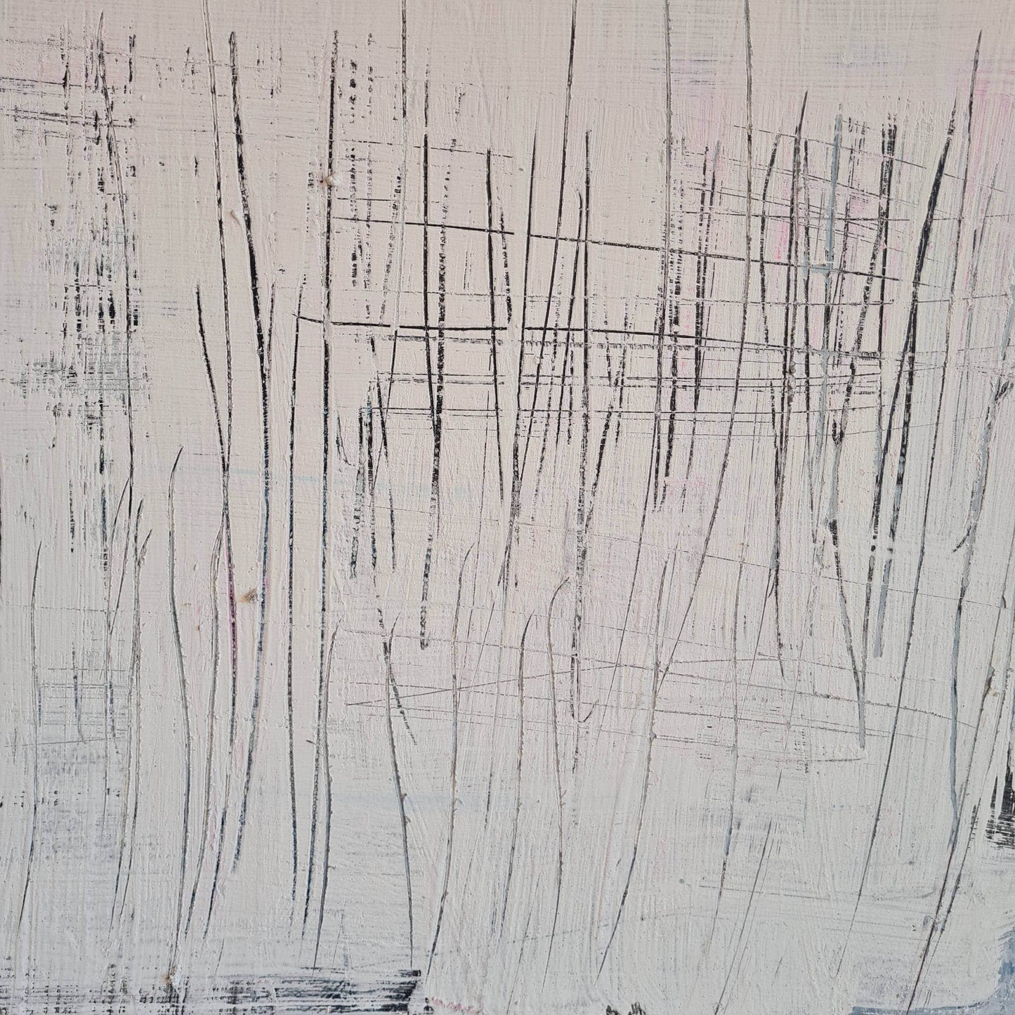 Vorfreude auf das Wochenende / 80 x 80 cm / weiss, Vorfreude auf das Wochenende / 160 x 100 cm / weiss, Vorfreude auf das Wochenende / 160 x 160 cm / weiss abstrakte acrylbilder auf leinwand