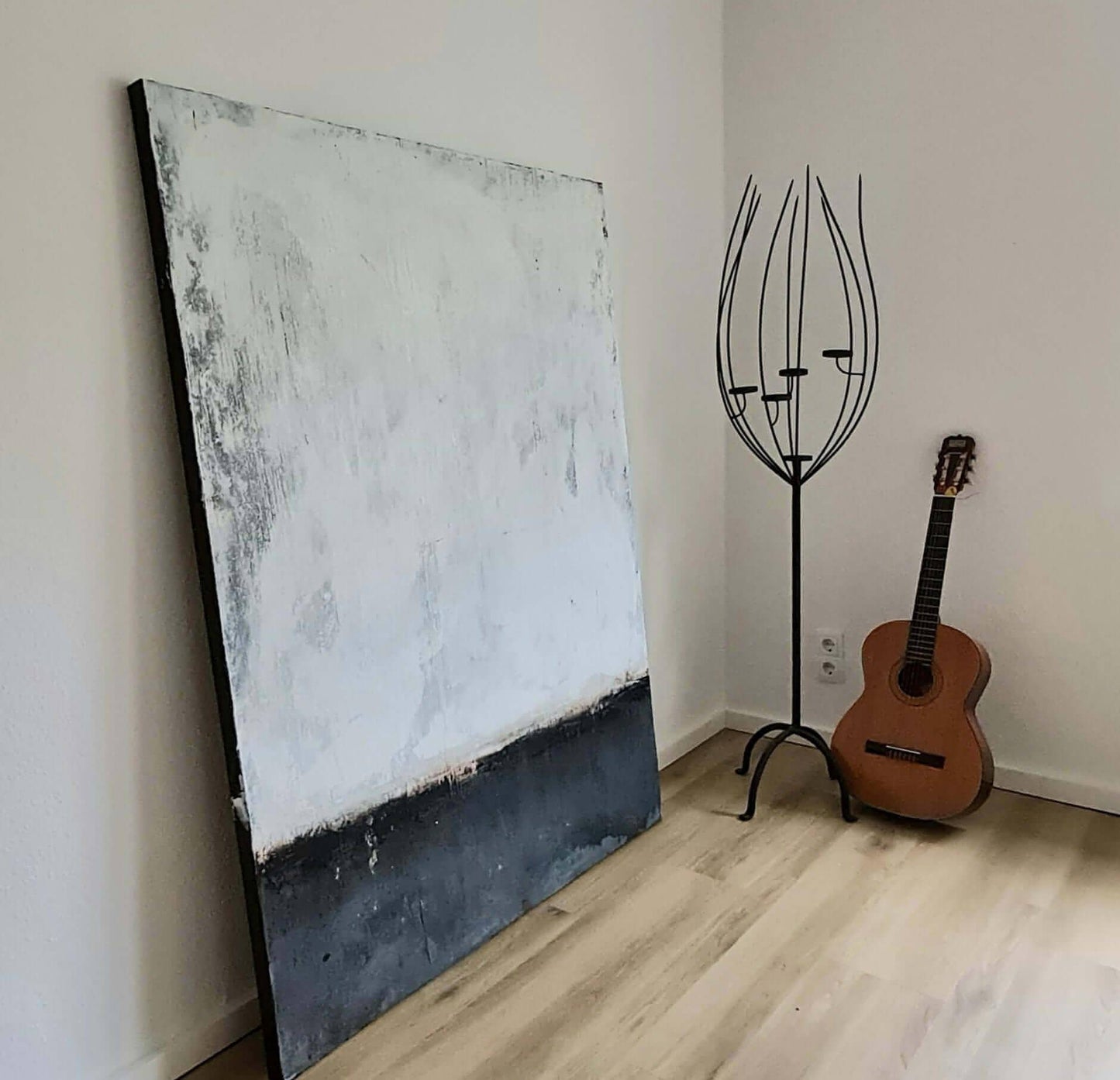 VORHANDEN / abstraktes weißes großes Bild - Art Abstrakte Bilder & moderne Auftragsmalerei, abstrakte große bilder online kaufen, Auftrags Malere