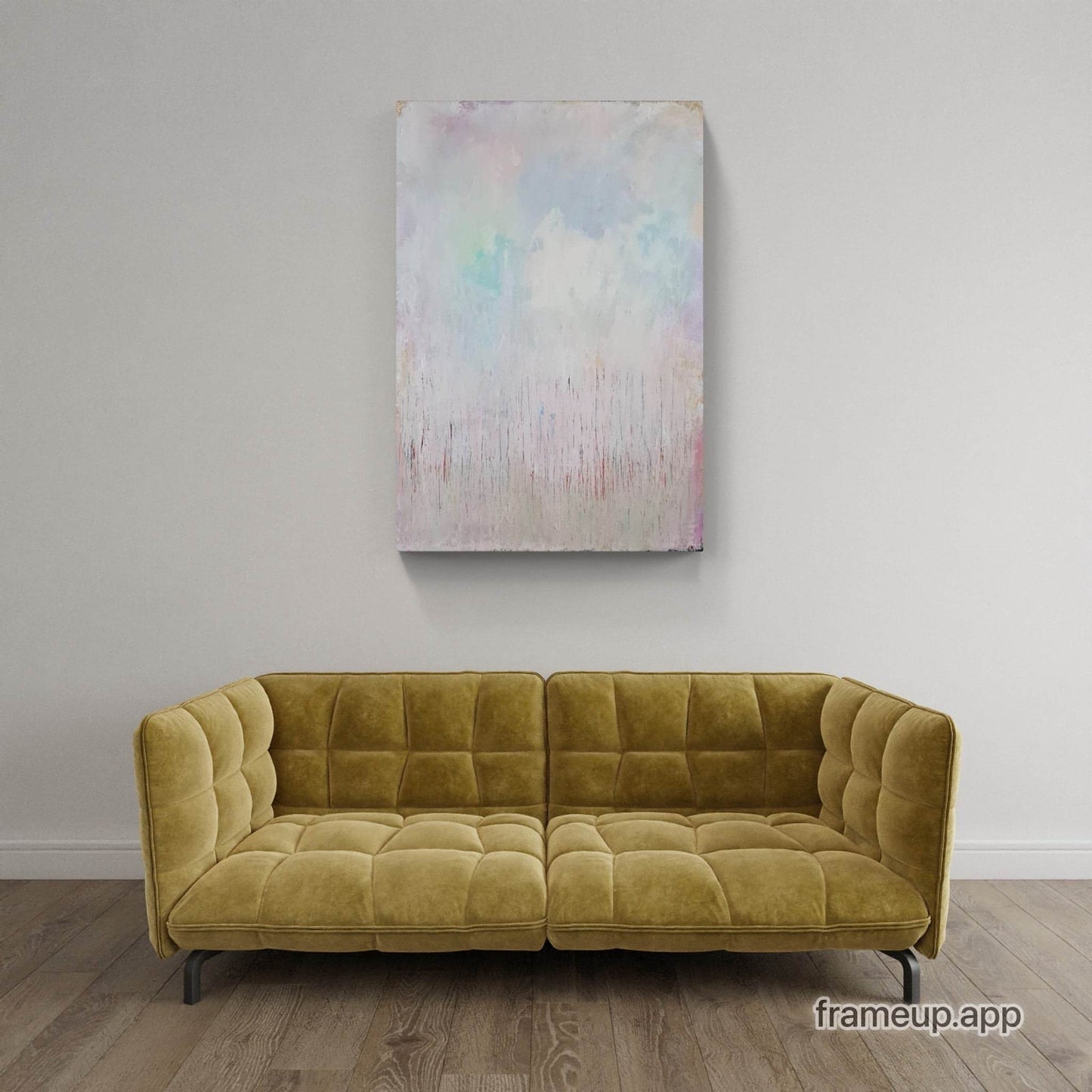 Zwei in einem Boot / 130 x 90 cm / weiss pastell abstrakte acrylbilder auf leinwand