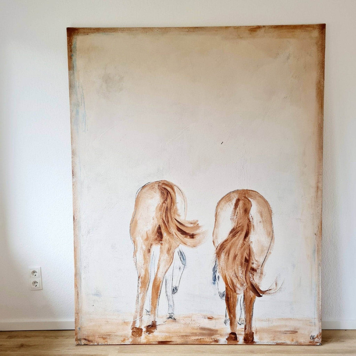 Elterliche Fürsorge / 190 x 150 cm / braun abstrakte acrylbilder auf leinwand