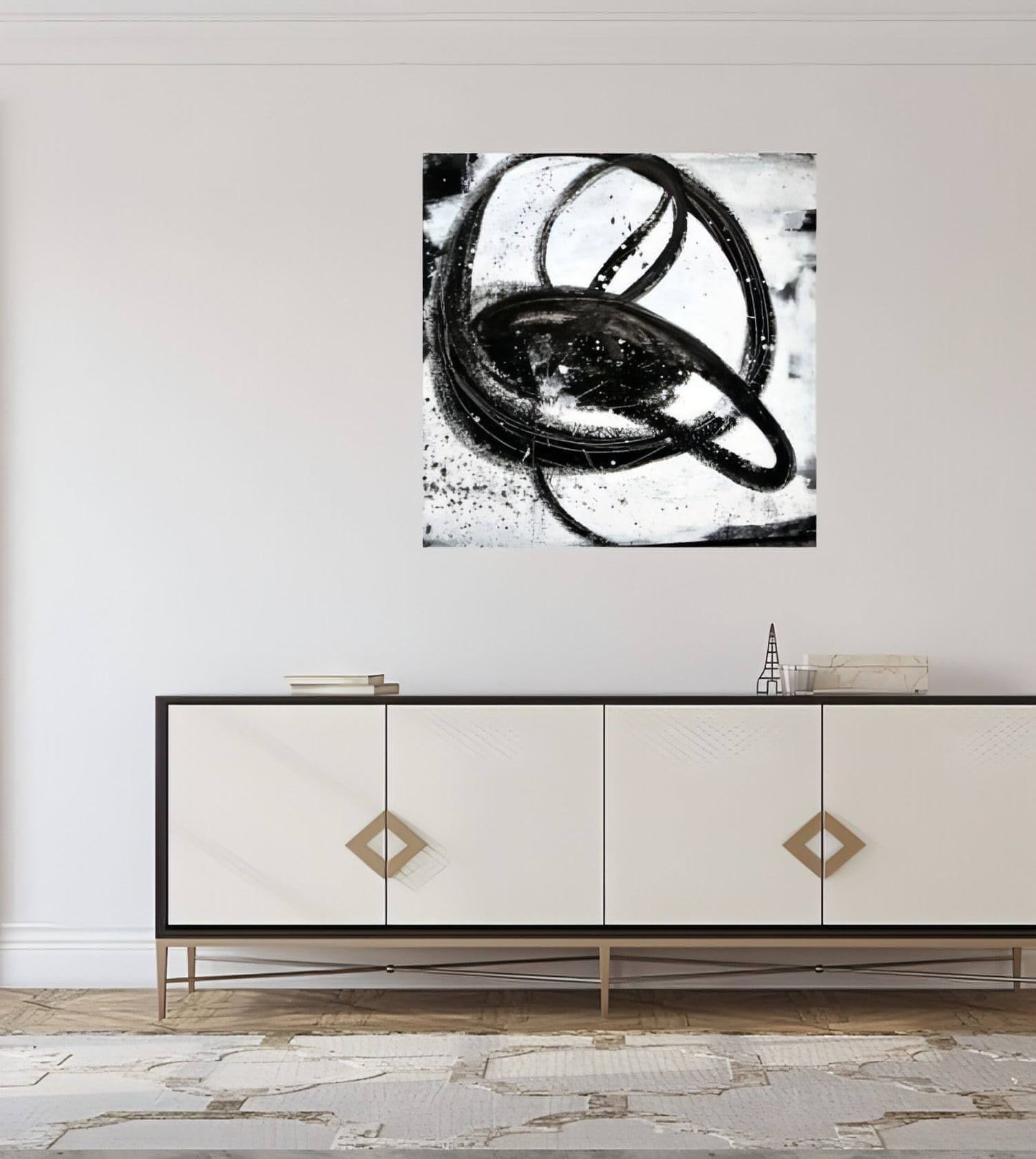 120 x 120 cm / s/w / Nightswimming, 160 x 100 cm / s/w / Nightswimming, 100 x 100 cm / s/w / Nightswimming, 160 x 160 cm / s/w / Nightswimming abstrakte acrylbilder auf leinwand