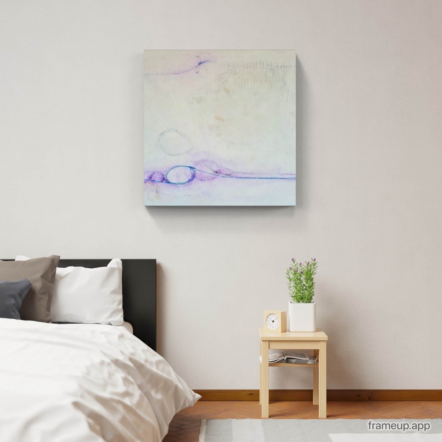 Sommeranfang in abstraktem Weiß: Acrylbild als individueller Auftrag Abstrakte Bilder & moderne Auftragsmalerei, abstrakte große bilder online kaufen, Auftrags Malere