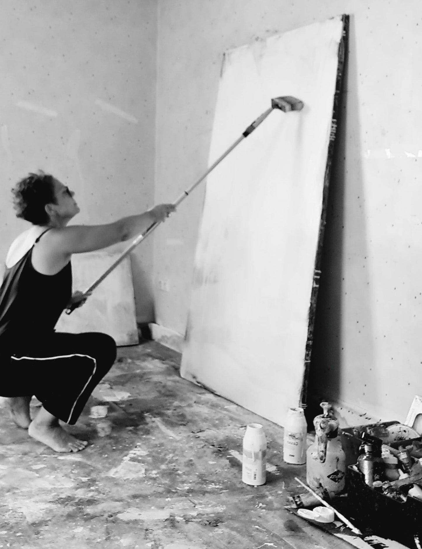 Maßgeschneidertes Kunstwerk: Großes, weißes Gemälde auf Leinwand nach Ihren Wünschen Abstrakte Bilder & moderne Auftragsmalerei, abstrakte große bilder online kaufen, Auftrags Malere