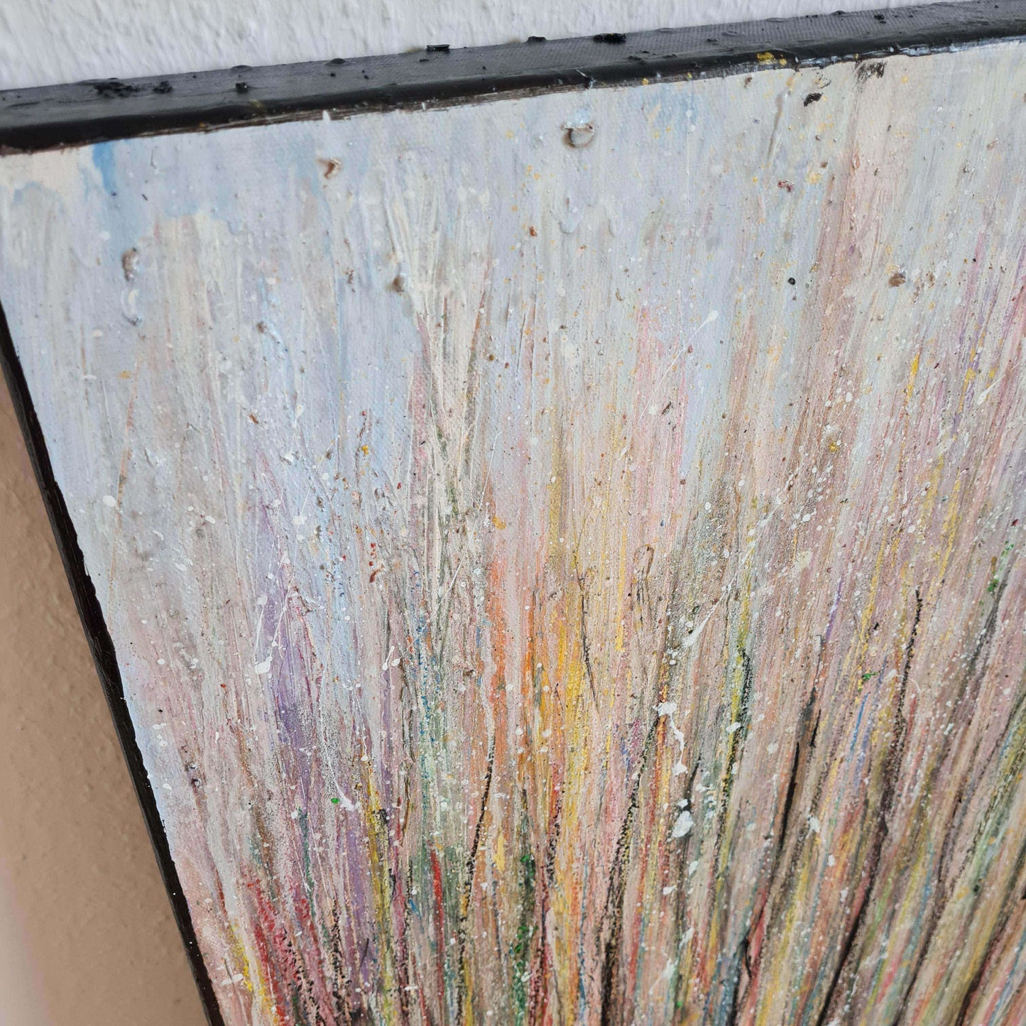 Erstmal wach werden / 120 x 120 cm / Regenbogen, Erstmal wach werden / 100 x 100 cm / Regenbogen, Erstmal wach werden / 80 x 80 cm / Regenbogen, Erstmal wach werden / 160 x 100 cm / Regenbogen abstrakte acrylbilder auf leinwand