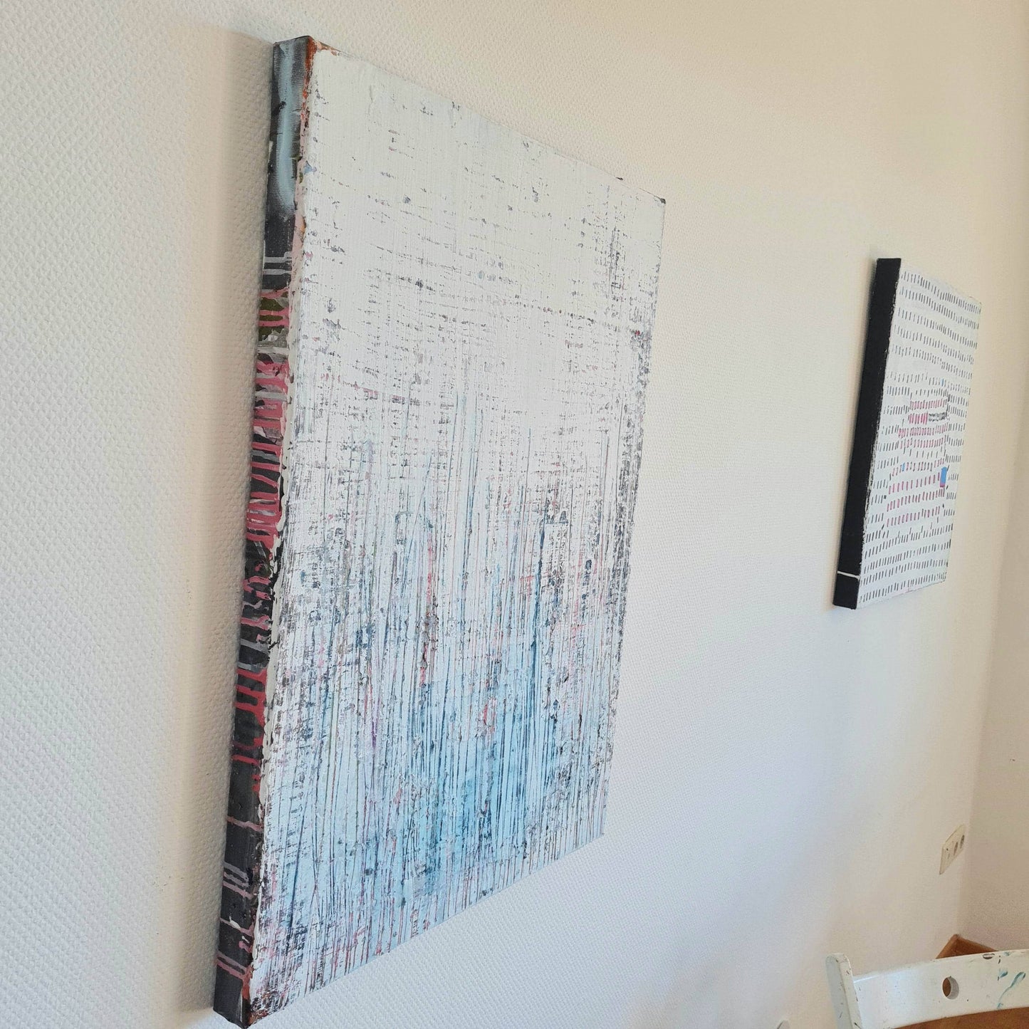 Ausgleich / 70 x 50 cm / weiss, Ausgleich / 100 x 80 cm / weiss, Ausgleich / 100 x 120 cm / weiss, Ausgleich / 100 x 160 cm / weiss abstrakte acrylbilder auf leinwand