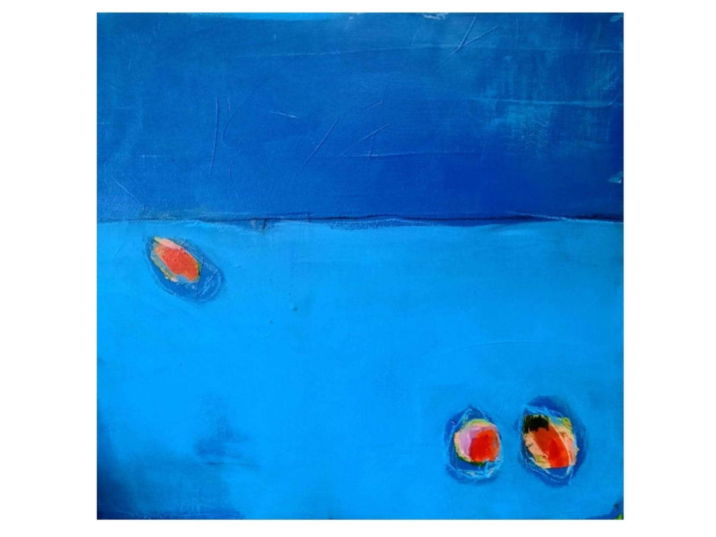 Winterruhe / 60 x 60 cm / blau, Winterruhe / 120 x 120 cm / blau, Winterruhe / 120 x 200 cm / blau abstrakte acrylbilder auf leinwand