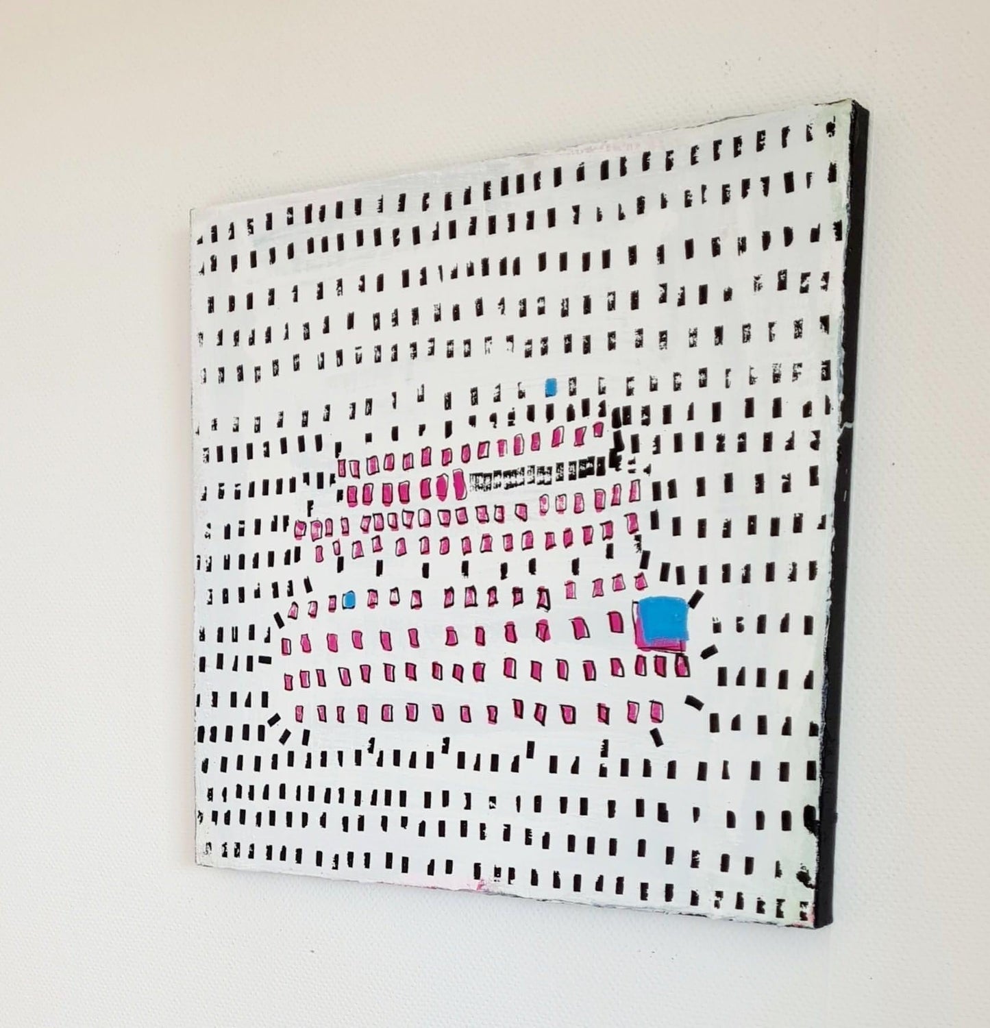 Auch im Regen siehst du mich / 60 x 60 cm / schwarzweiss, Auch im Regen siehst du mich / 120 x 120 cm / schwarzweiss, Auch im Regen siehst du mich / 120 x 200 cm / schwarzweiss abstrakte acrylbilder auf leinwand