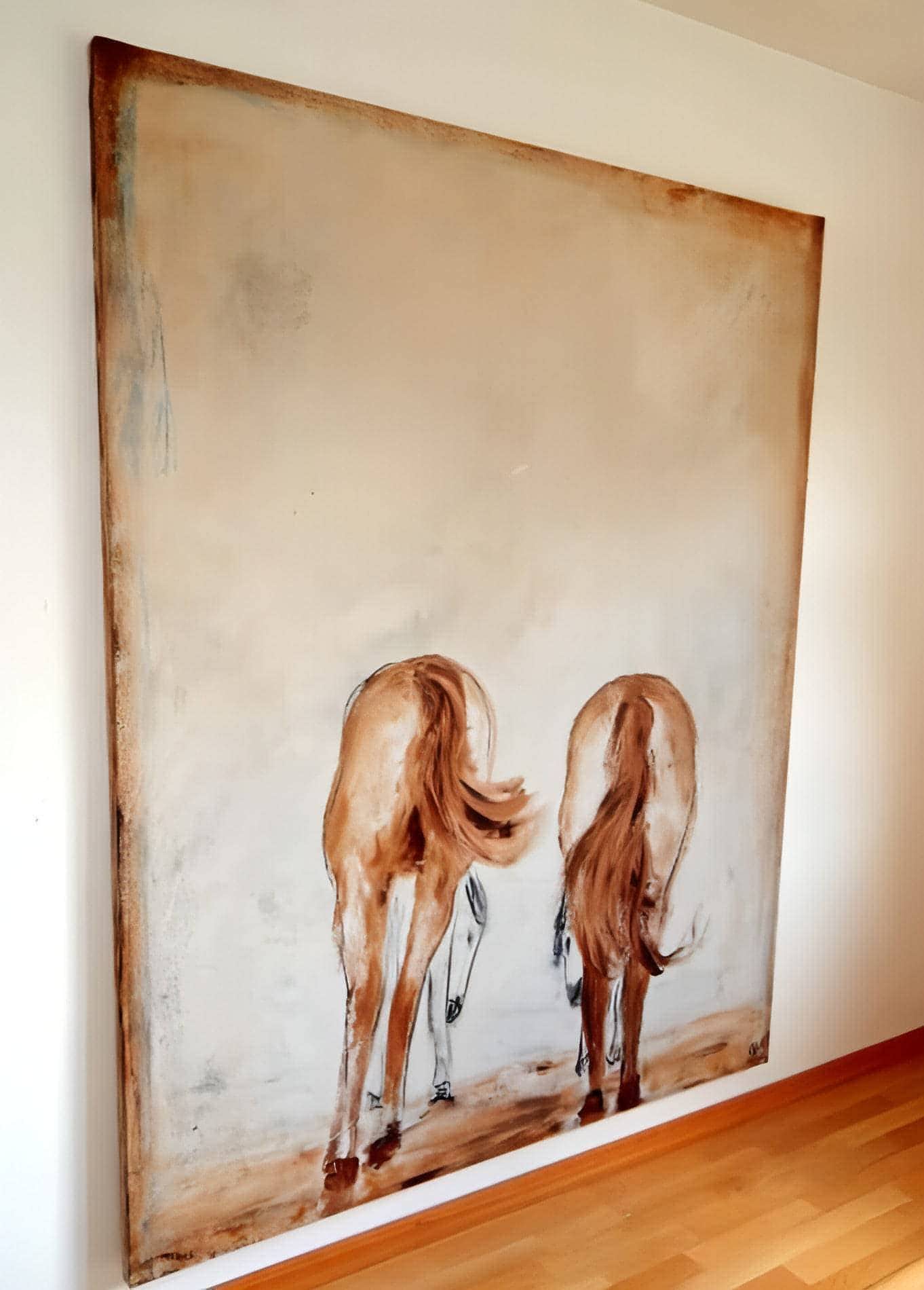 Elterliche Fürsorge / 190 x 150 cm / braun abstrakte acrylbilder auf leinwand