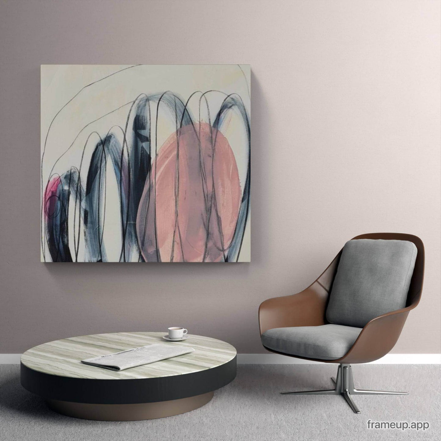 Täglich Ideen / 100 x 80 cm / beige, Täglich Ideen / 120 x 120 cm / beige, Täglich Ideen / 120 x 100 cm / beige abstrakte acrylbilder auf leinwand