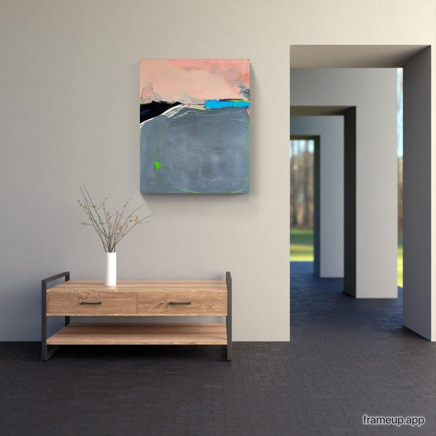 Landschaftsbild als Auftrag - Kunst zum Hineinträumen Abstrakte Bilder & moderne Auftragsmalerei, abstrakte große bilder online kaufen, Auftrags Malere