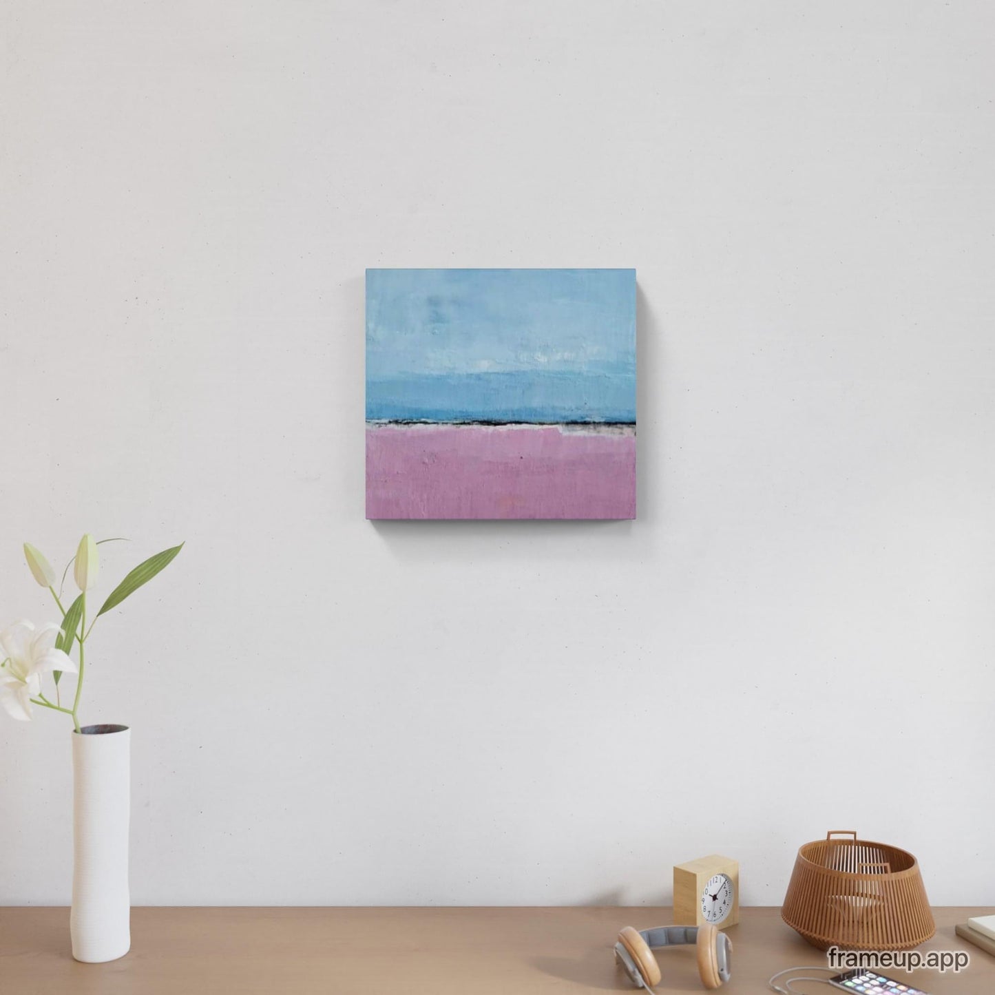vorhandenes Unikat: Verträumt 4 / 30 x 30 cm / blau abstrakte acrylbilder auf leinwand
