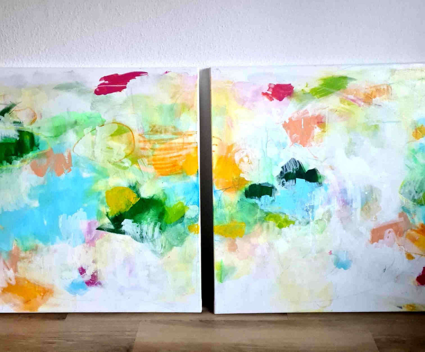 Ein Unikat in Pastell: Ein abstraktes Gemälde in frischen Farben - Atmosphäre verleihen Abstrakte Bilder & moderne Auftragsmalerei, abstrakte große bilder online kaufen, Auftrags Malere