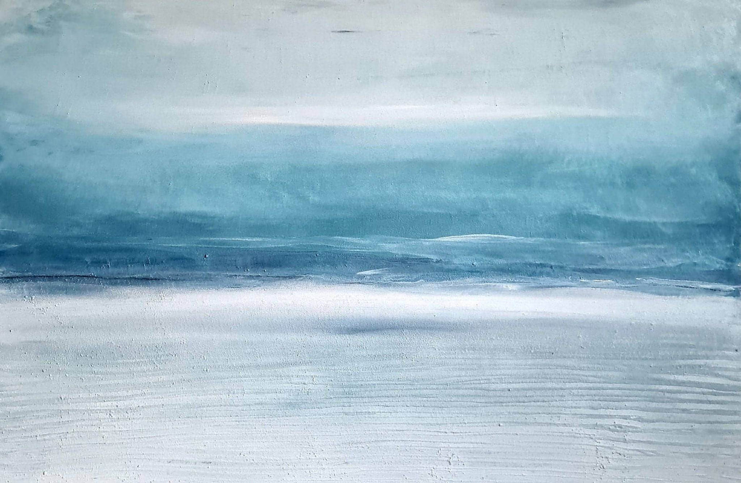Spaziergänge / 160 x 100 cm / blau abstrakte acrylbilder auf leinwand