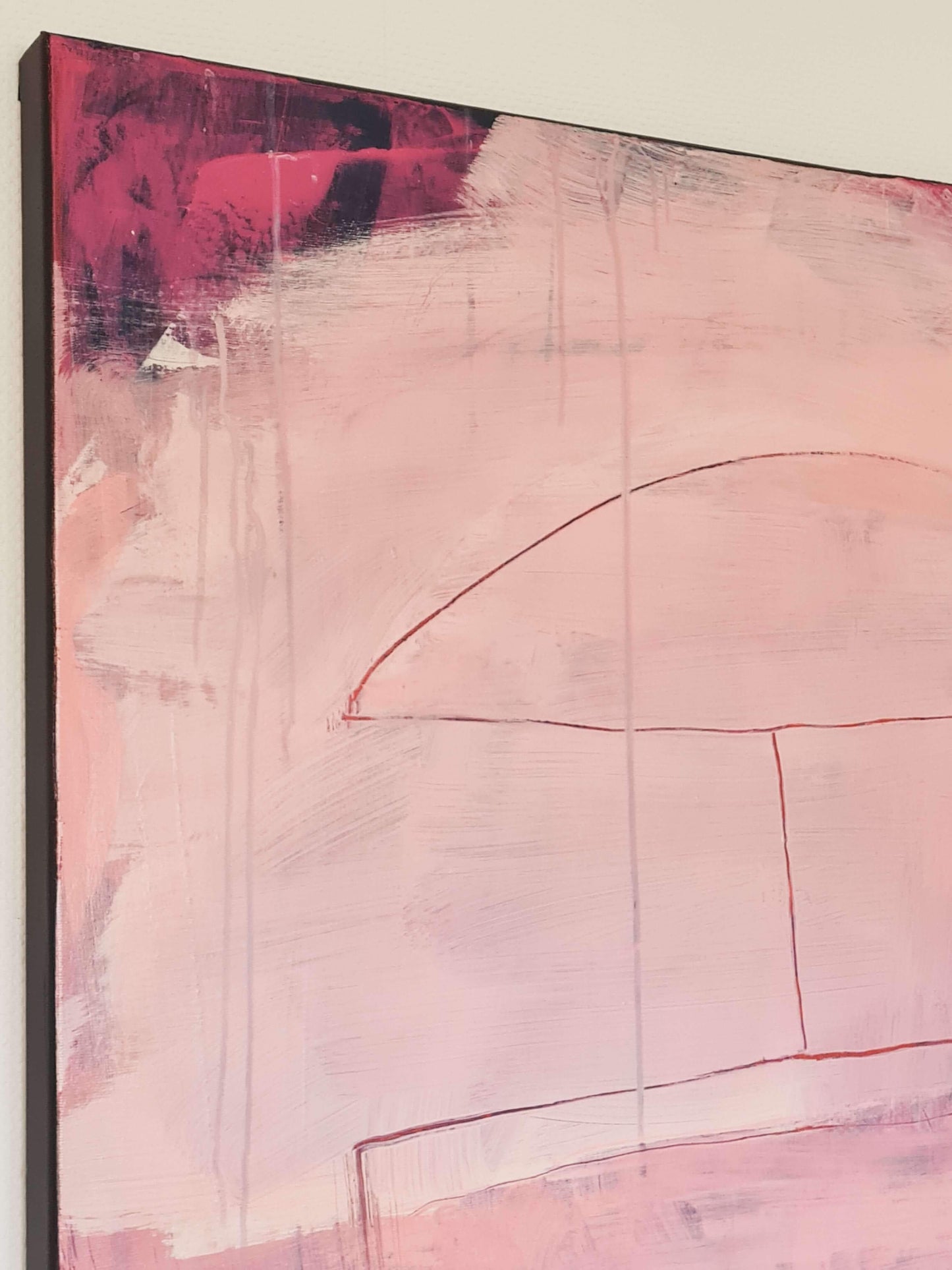 Abstraktes Bild in Pink - Moderne Kunst für Ihre Wohnräume Abstrakte Bilder & moderne Auftragsmalerei, abstrakte große bilder online kaufen, Auftrags Malere