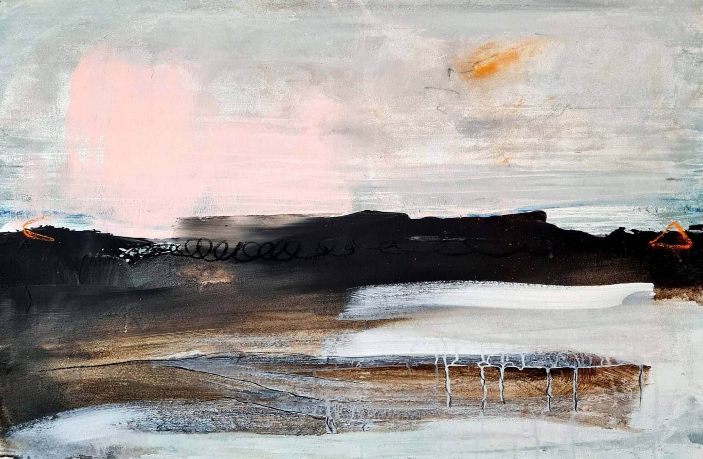Herbstlandschaft als Auftragsbild - Eine Geschichte in Farben Abstrakte Bilder & moderne Auftragsmalerei, abstrakte große bilder online kaufen, Auftrags Malere