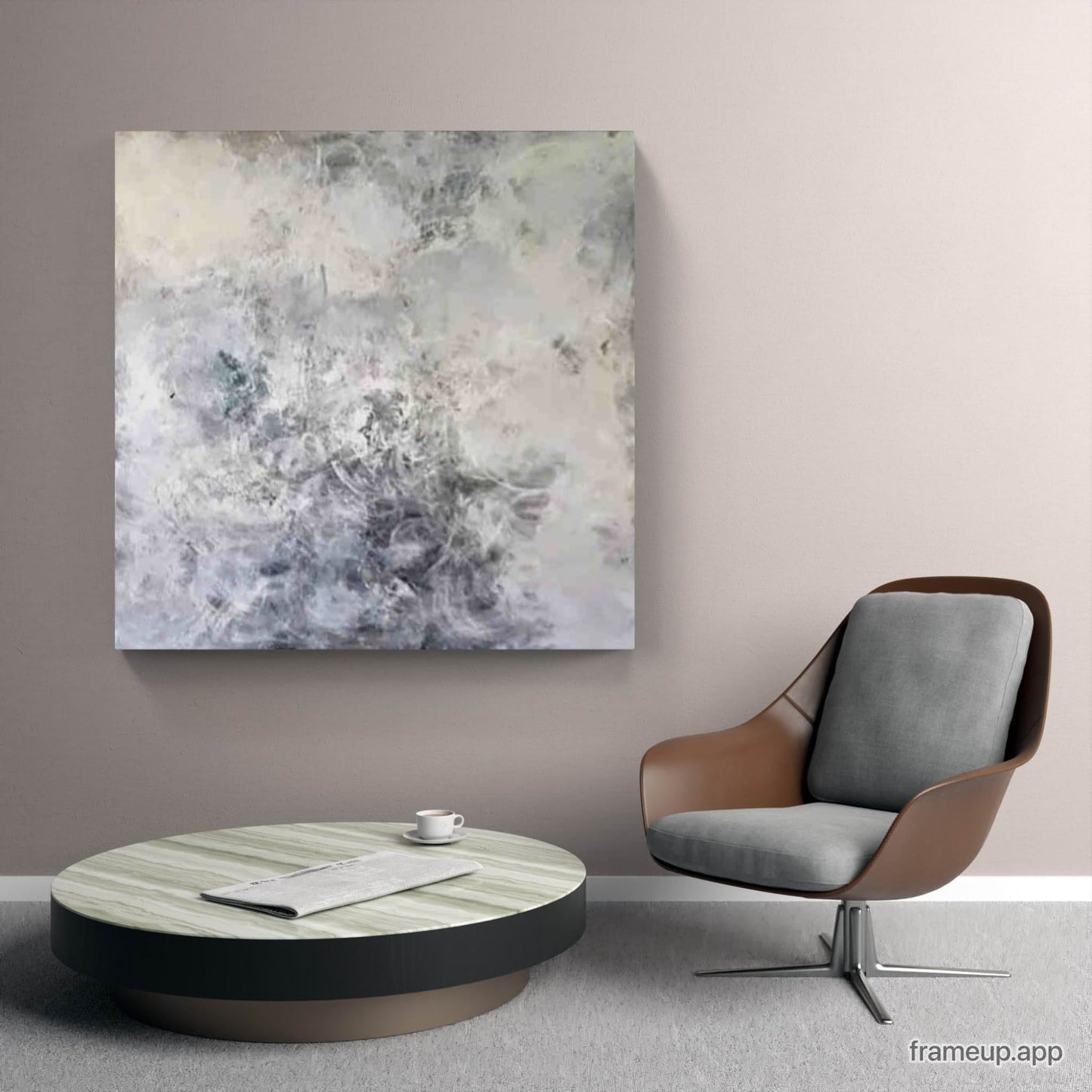 120 x 120 cm / Wolkenhaft / weiss, 140 x 140 cm / Wolkenhaft / weiss, 160 x 160 cm / Wolkenhaft / weiss, 180 x 180 cm / Wolkenhaft / weiss abstrakte acrylbilder auf leinwand