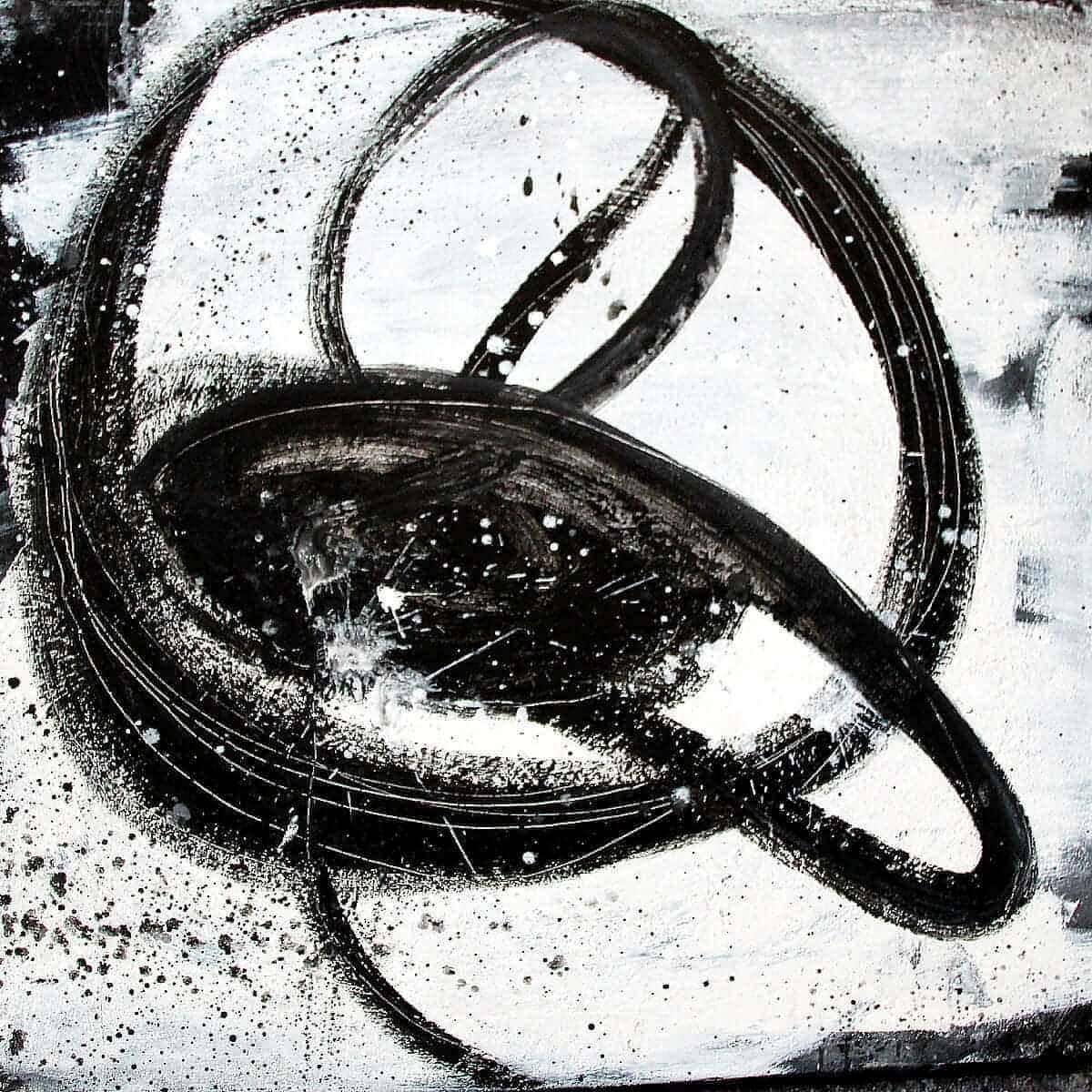 120 x 120 cm / s/w / Nightswimming, 160 x 100 cm / s/w / Nightswimming, 100 x 100 cm / s/w / Nightswimming, 160 x 160 cm / s/w / Nightswimming abstrakte acrylbilder auf leinwand
