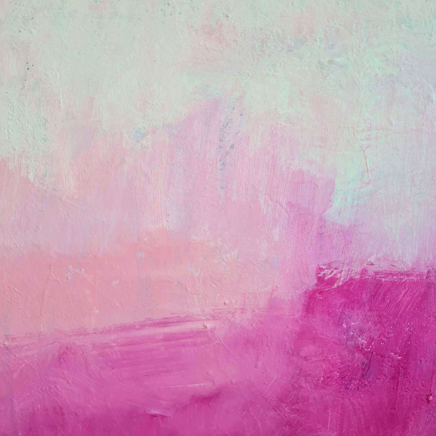 "Frei sein" - Abstraktes Gemälde in Weiß und Pink auf 100 x 100 cm Leinwand Abstrakte Bilder & moderne Auftragsmalerei, abstrakte große bilder online kaufen, Auftrags Malere