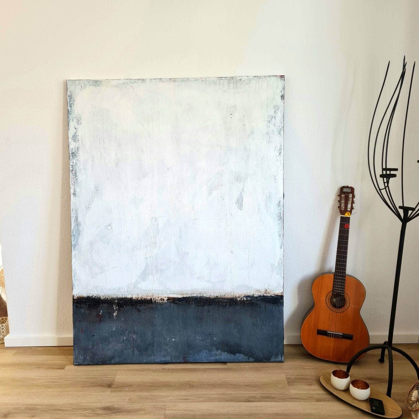 VORHANDEN / abstraktes weißes großes Bild - Art Abstrakte Bilder & moderne Auftragsmalerei, abstrakte große bilder online kaufen, Auftrags Malere