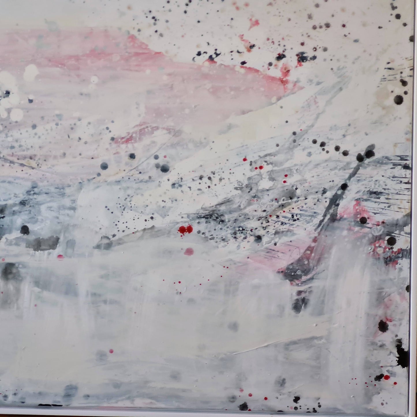 VORHANDEN / weisses bild inkl. Schattenfugenrahmen - modern art Abstrakte Bilder & moderne Auftragsmalerei, abstrakte große bilder online kaufen, Auftrags Malere