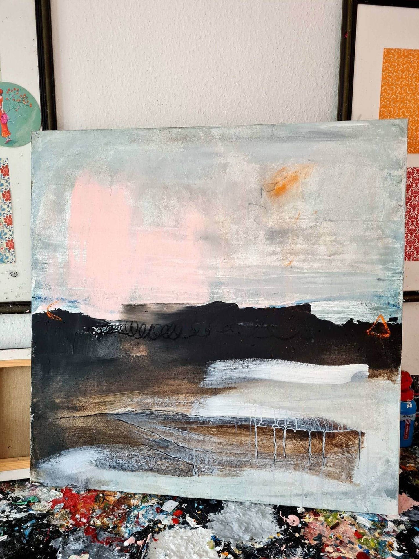 Herbstlandschaft als Auftragsbild - Eine Geschichte in Farben Abstrakte Bilder & moderne Auftragsmalerei, abstrakte große bilder online kaufen, Auftrags Malere